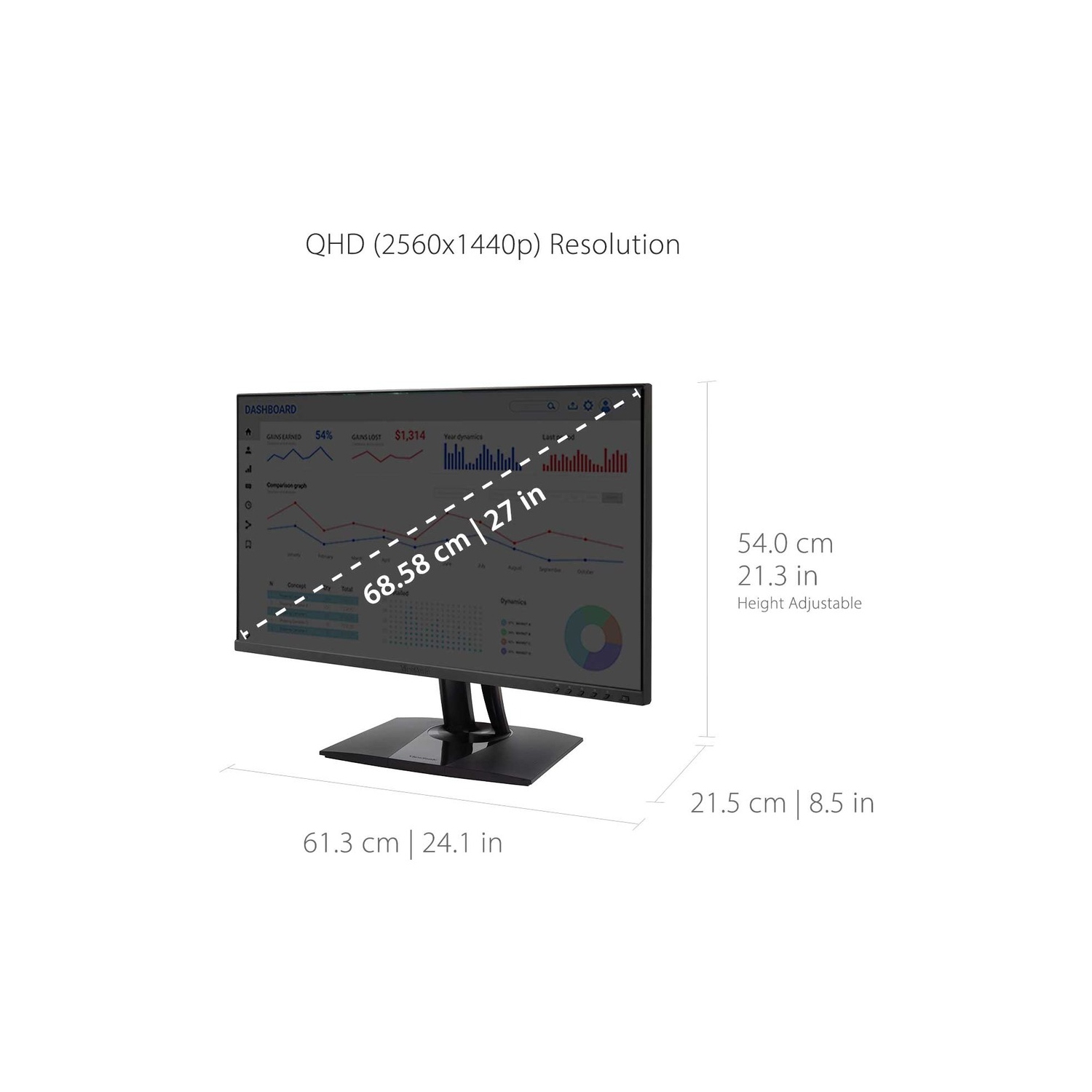 ViewSonic VP2756-2K Widescreen LCD Monitor