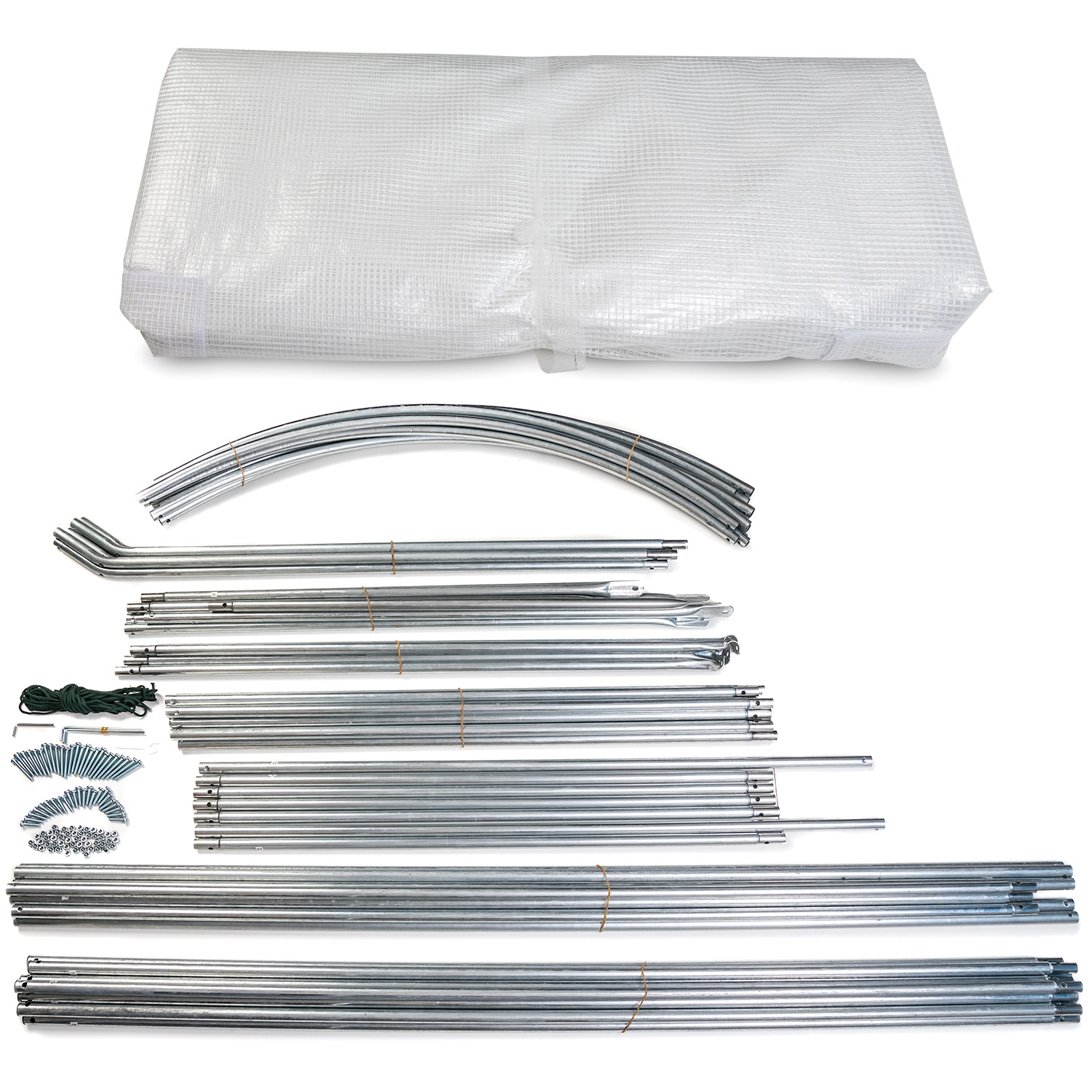 Tente de tunnel portatif pour maison chaude KapscoMoto, 20 x 10 x 7 pi, grand abri de jardin, blanc