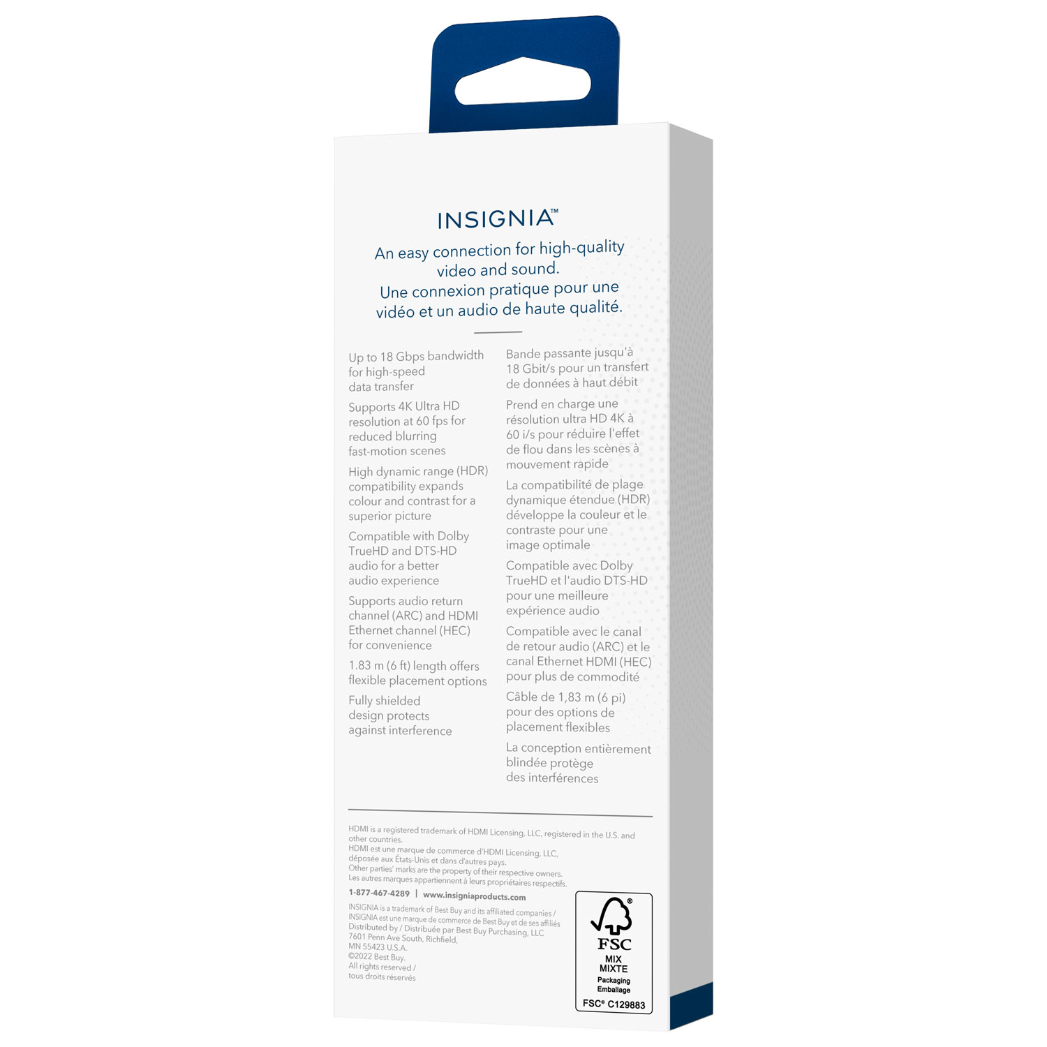 Insignia 1.8m HDMI Cable - Only at Best Buy