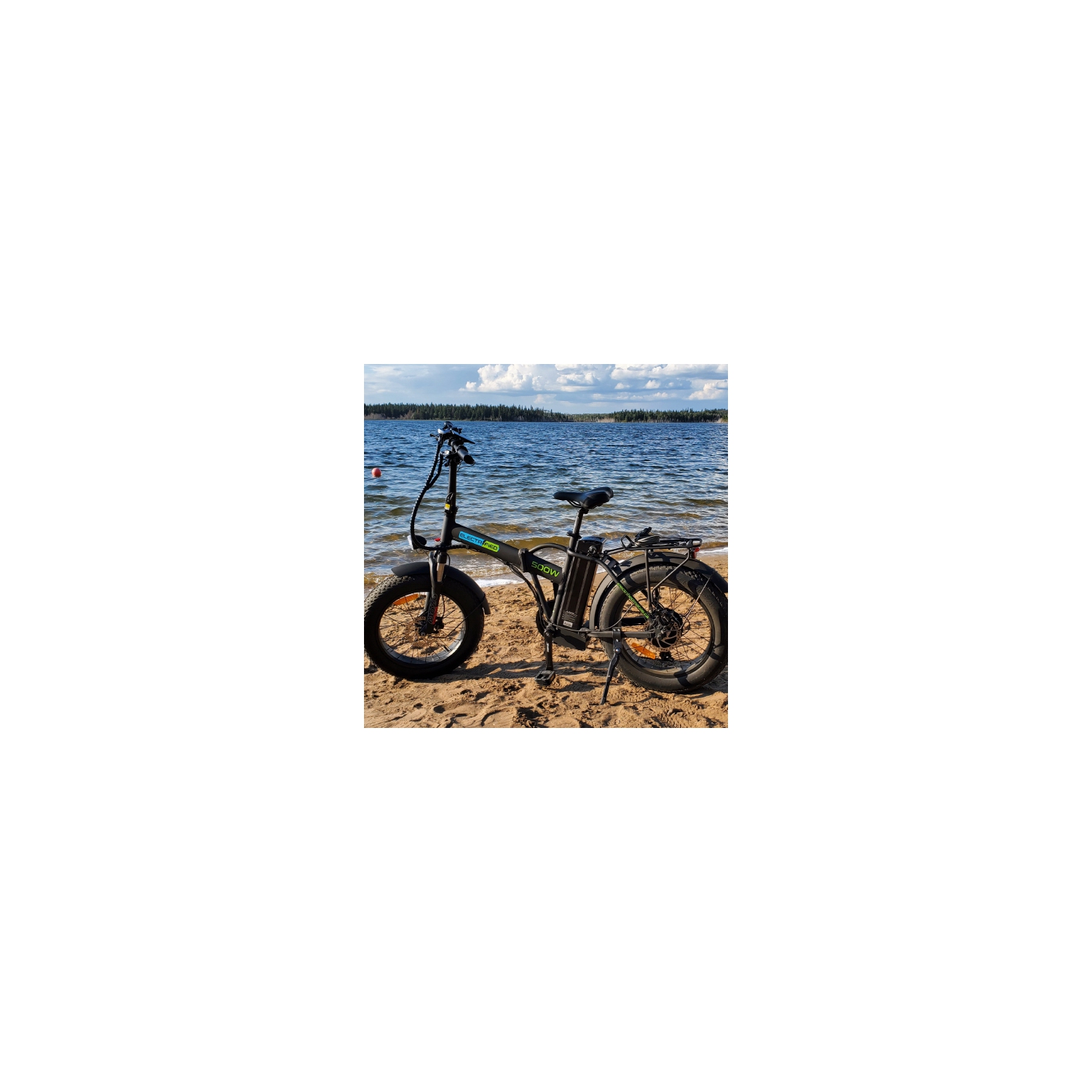 EM-Commuter eBike - Folding Fat Tire City and Trail Bike with 500 Watts and Long Range Battery up to 120km Range 1008Wh(21Ah)