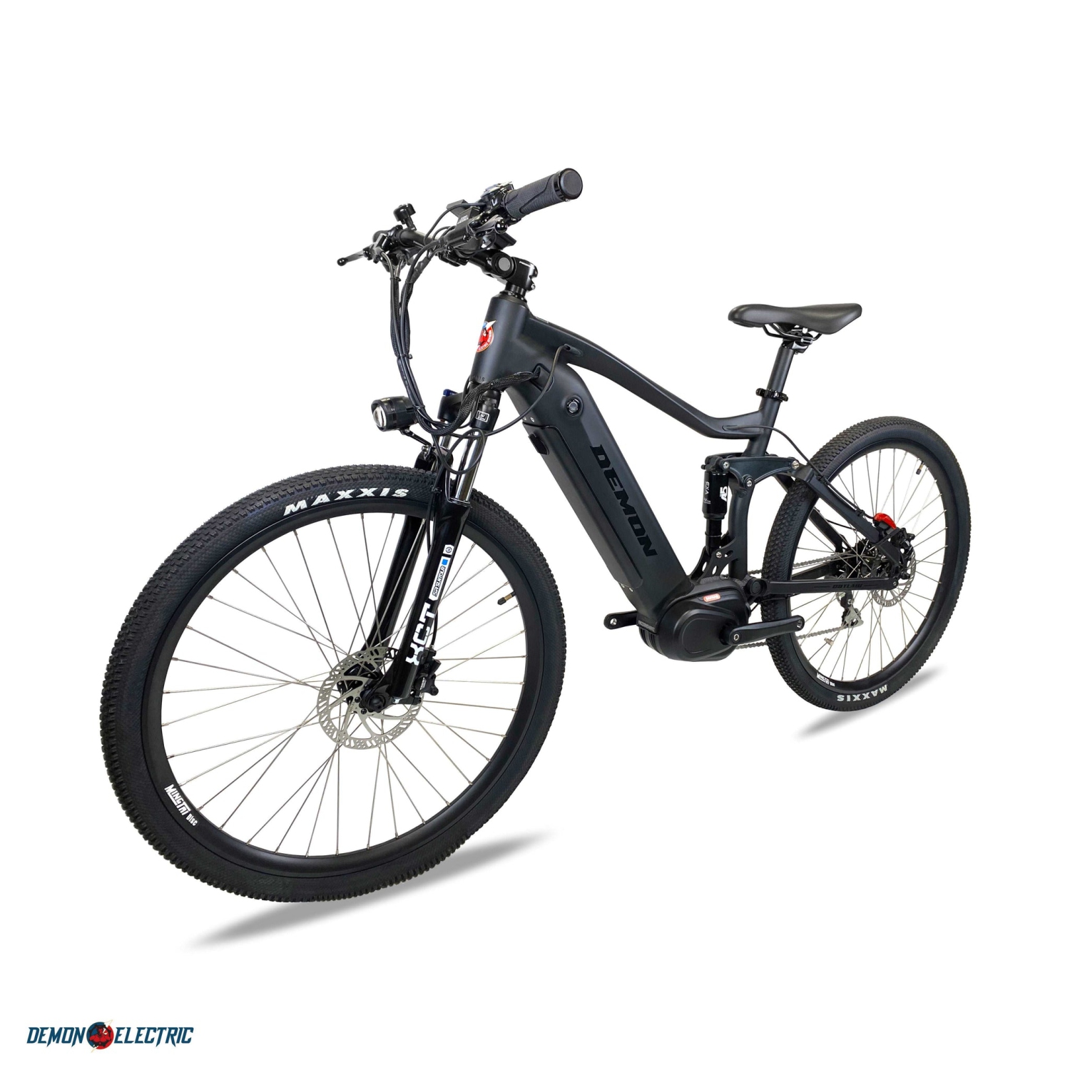 Demon Electric Outlaw 350W 27.5" Mountain Electric Bike, 48V E-Bike Mid Motor, 50-60km Range, TEKTRO Hydraulic E-Bike Brakes, Front & Rear Gas