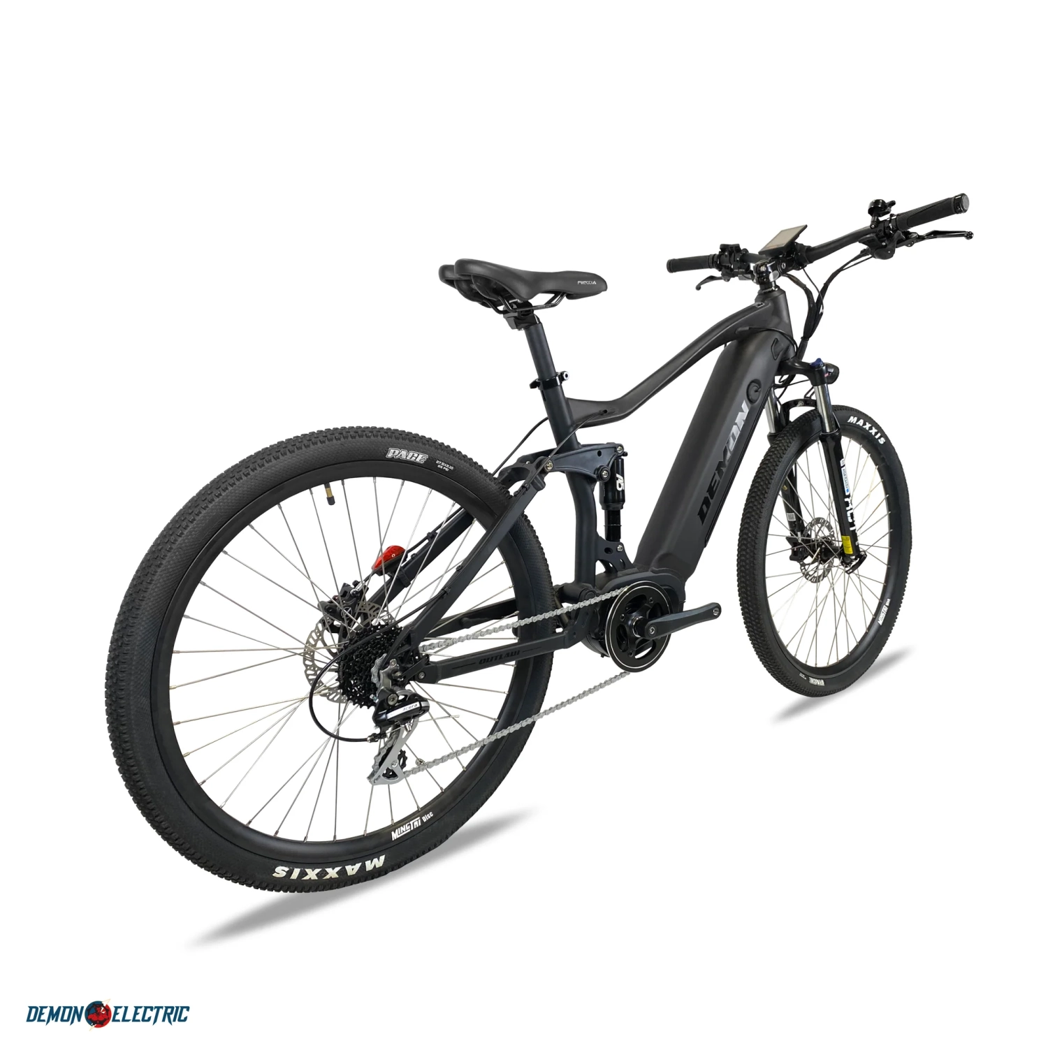Demon Electric Outlaw 350W 27.5" Mountain Electric Bike, 48V E-Bike Mid Motor, 50-60km Range, TEKTRO Hydraulic E-Bike Brakes, Front & Rear Gas
