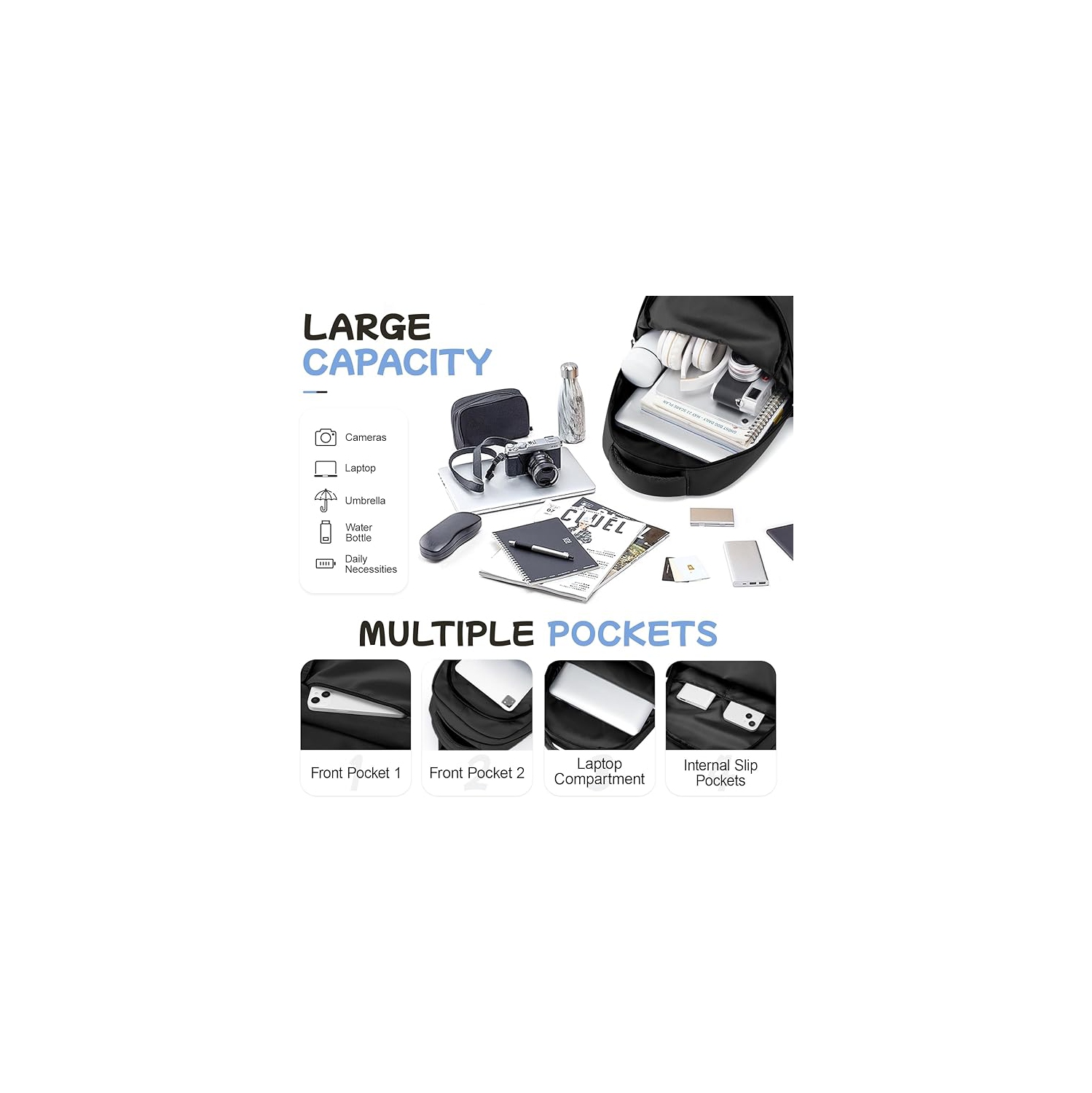 Sac à dos scolaire d'Urban-Nomad – Sac pour portable College & Travel pour femmes, hommes et adolescents