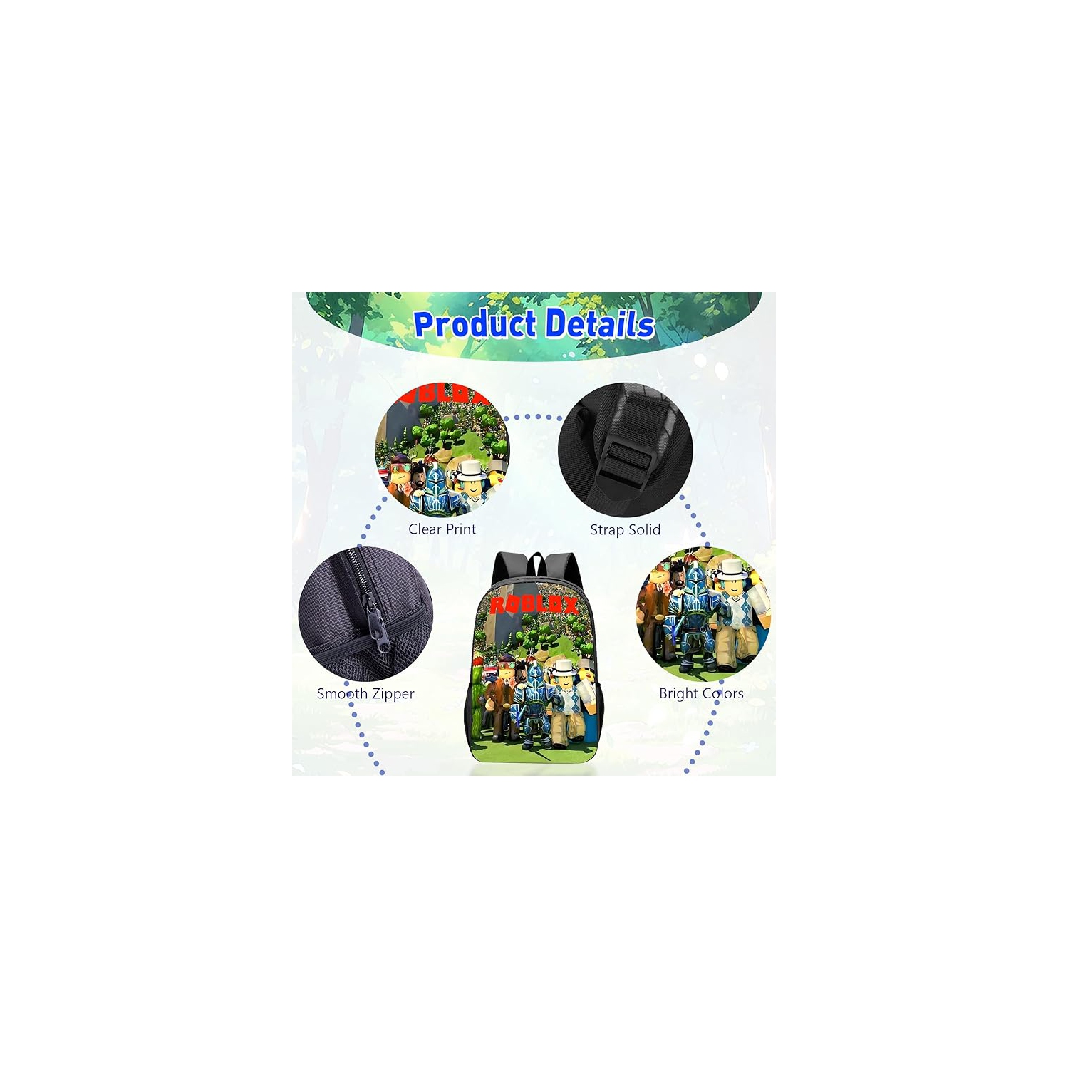 Ensemble sac à dos pour enfants avec sac-repas et étui à crayons – Sac d'école durable pour garçons et filles, léger, sangles ajustables, motif de