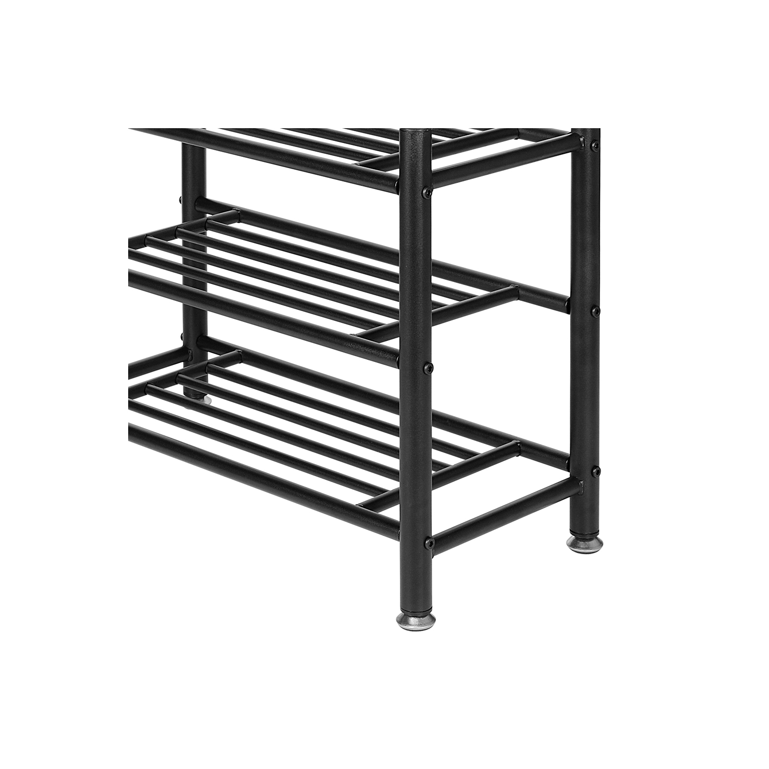 Multifuctional Clothing Rack Garment Rack Metal Entryway Coat Rack 3-Tier Shoe Bench with 18 Hooks,Easy Assembly