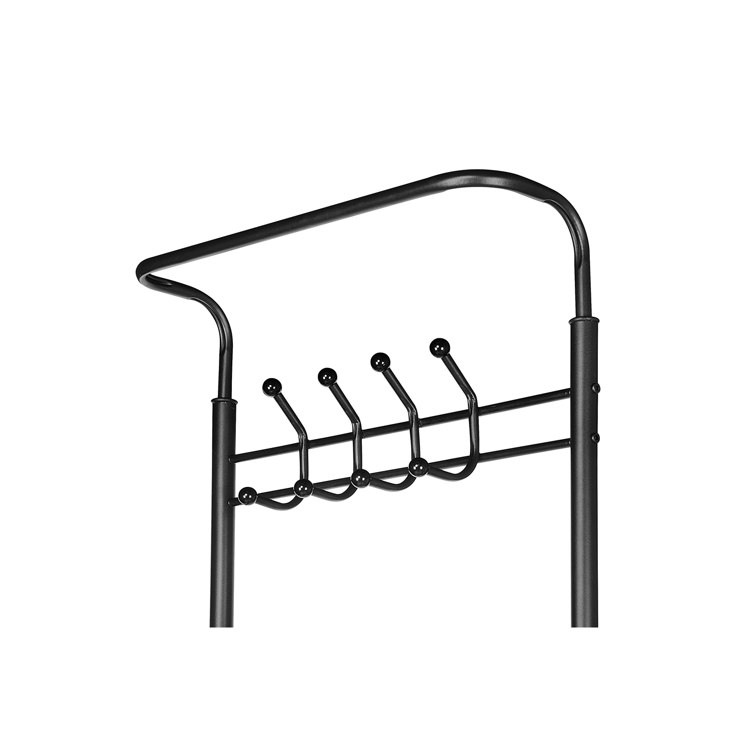 Multifuctional Clothing Rack Garment Rack Metal Entryway Coat Rack 3-Tier Shoe Bench with 18 Hooks,Easy Assembly