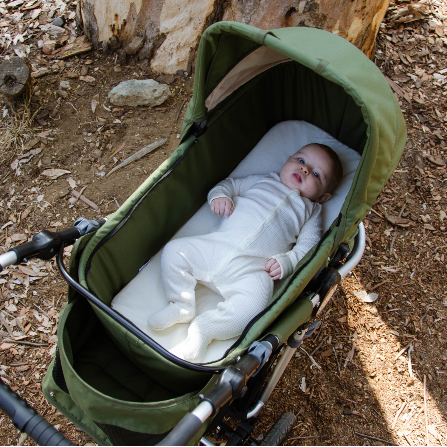 Housse de matelas en Coton Organique pour couffin simple de Bumbleride