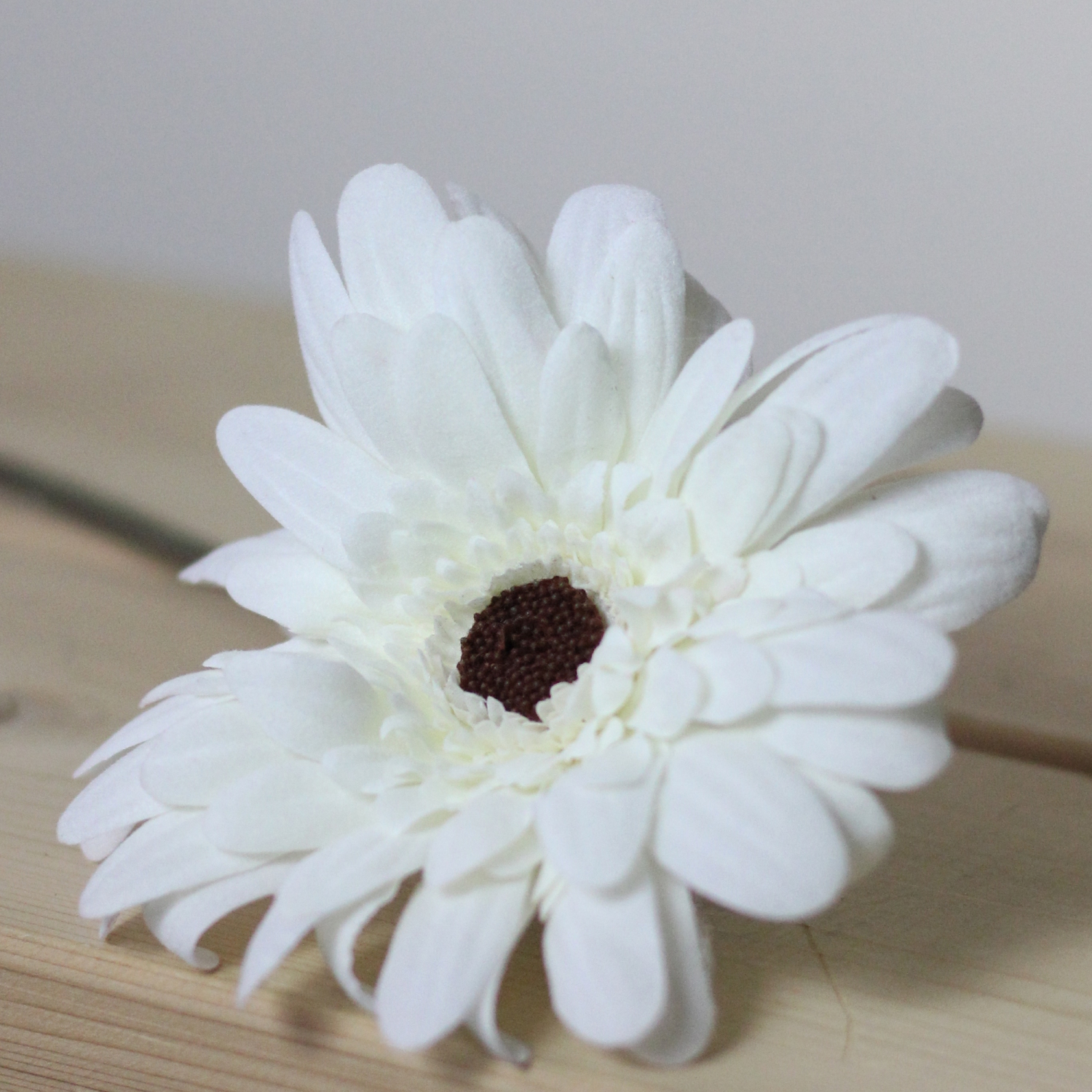 Gerbera Daisy Artificial Floral Stem Spray - 21.5" - Cream