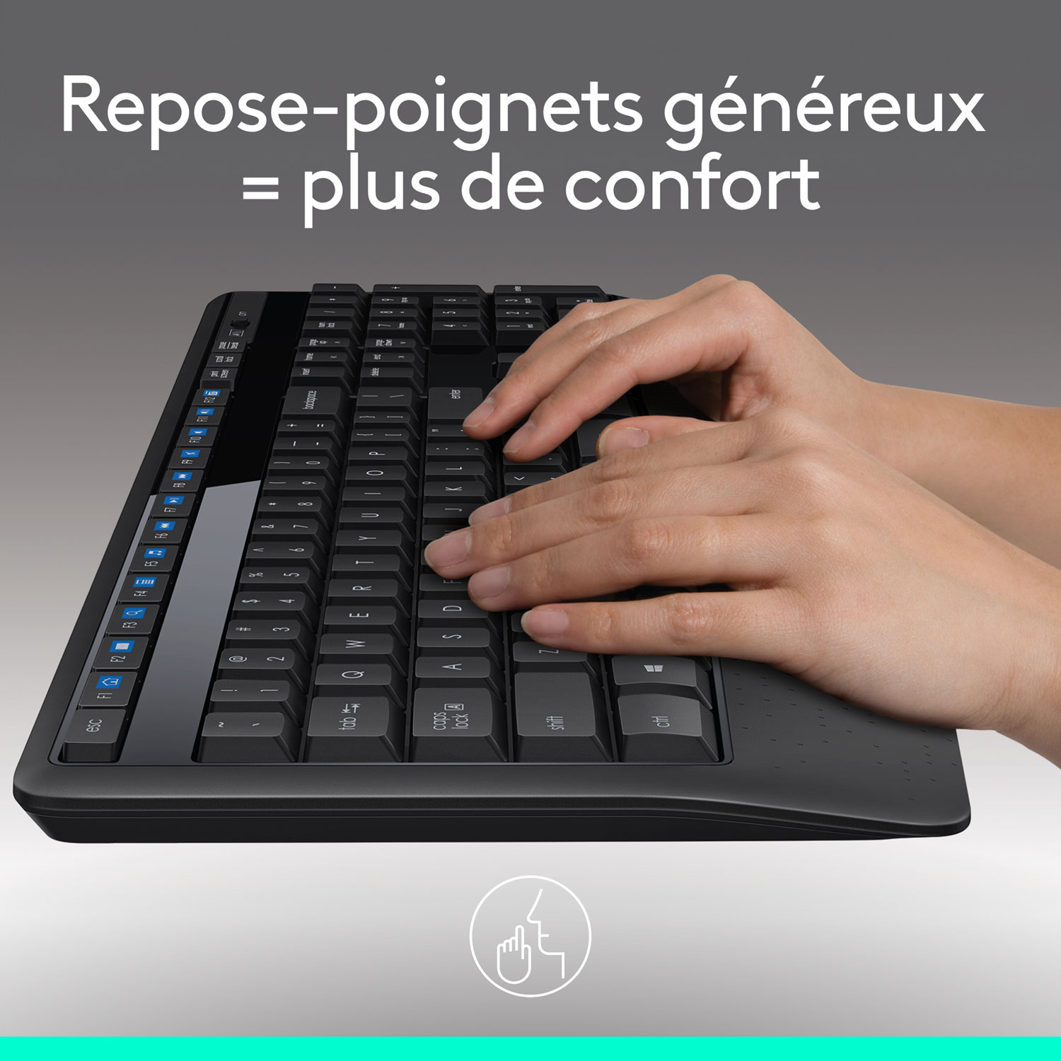 Ensemble avec clavier et souris optique sans fil MK345 de Logitech