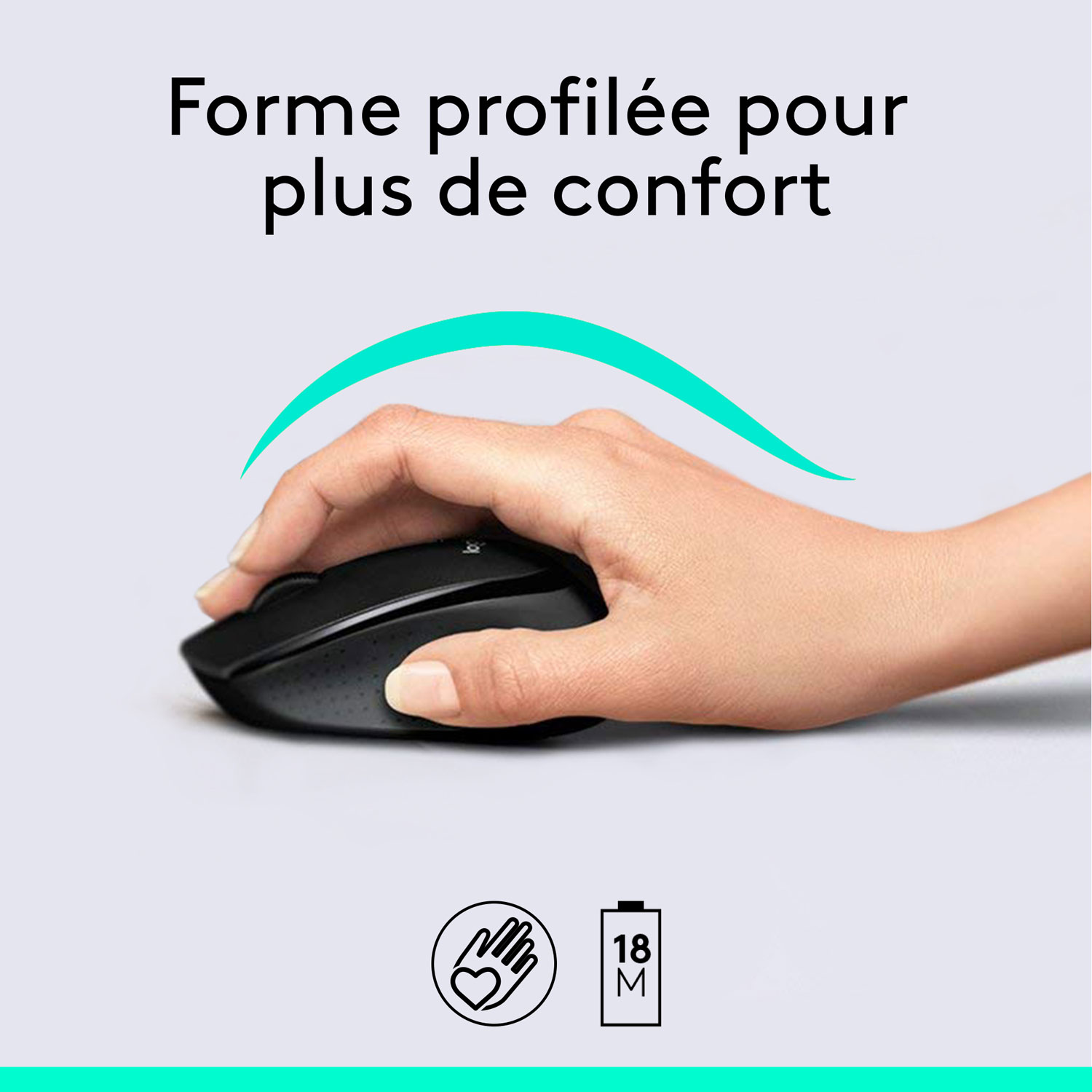 Ensemble avec clavier et souris optique sans fil MK345 de Logitech