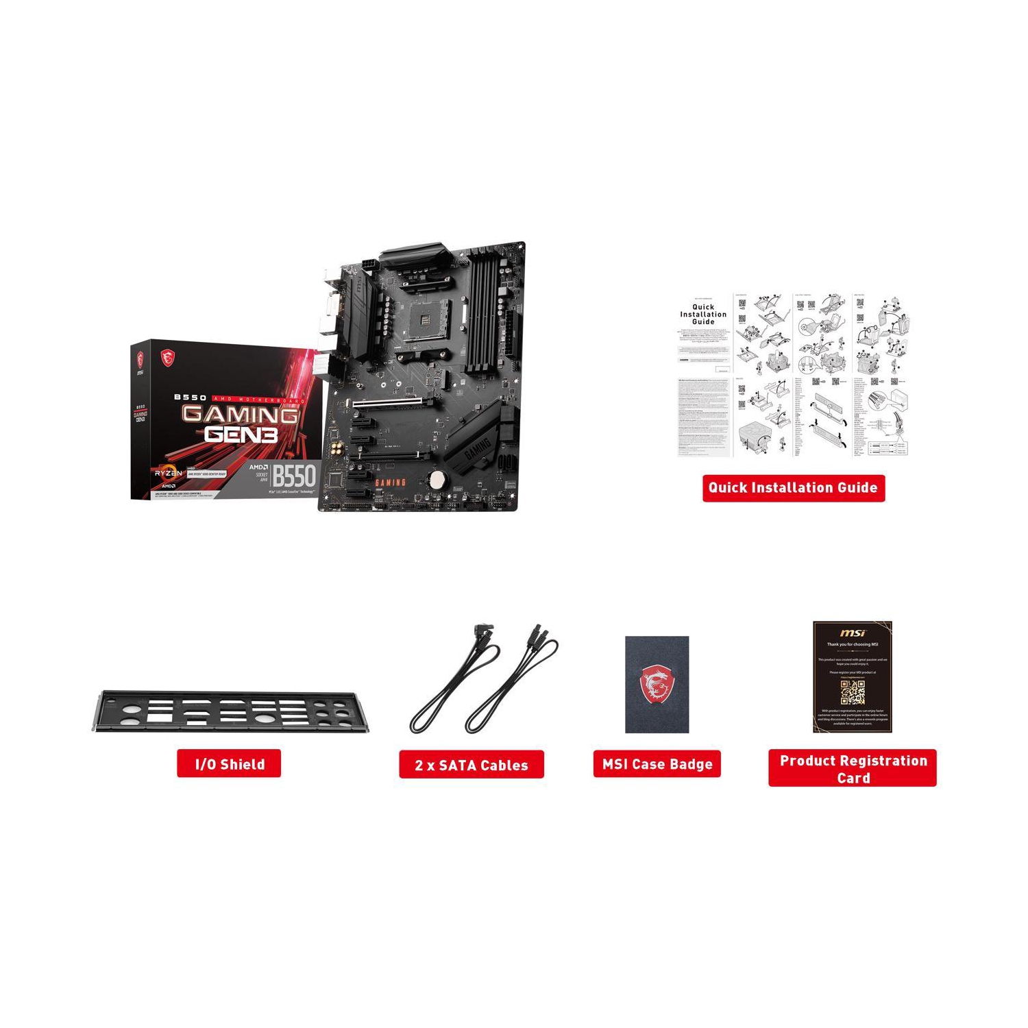 Carte mère de jeu B550 Gaming GEN3 de MSI