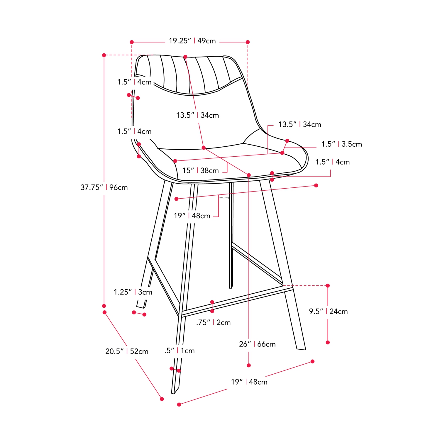 Tabouret de bar moderne Christoff