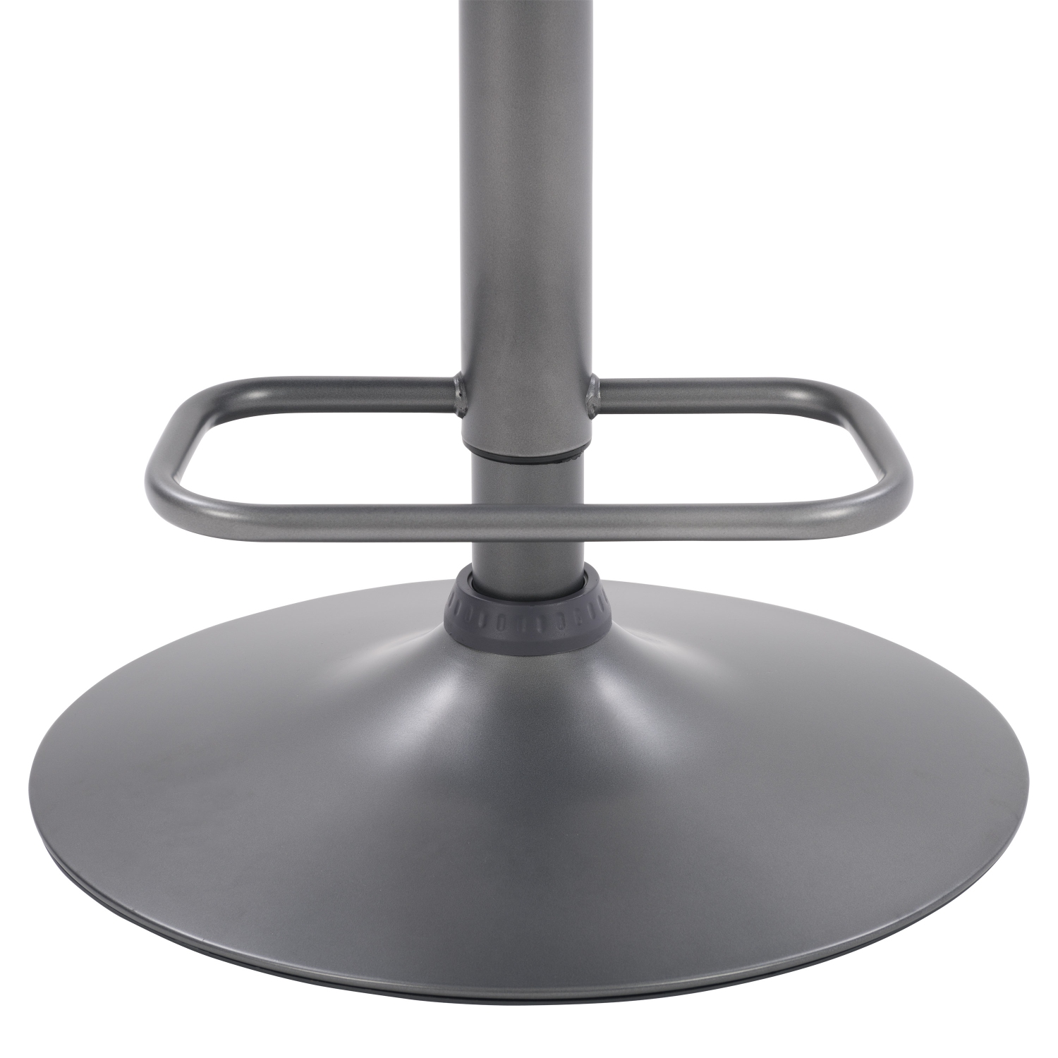 Tabouret de bar touffeté réglable tapissé gris Palmer, lot de 2