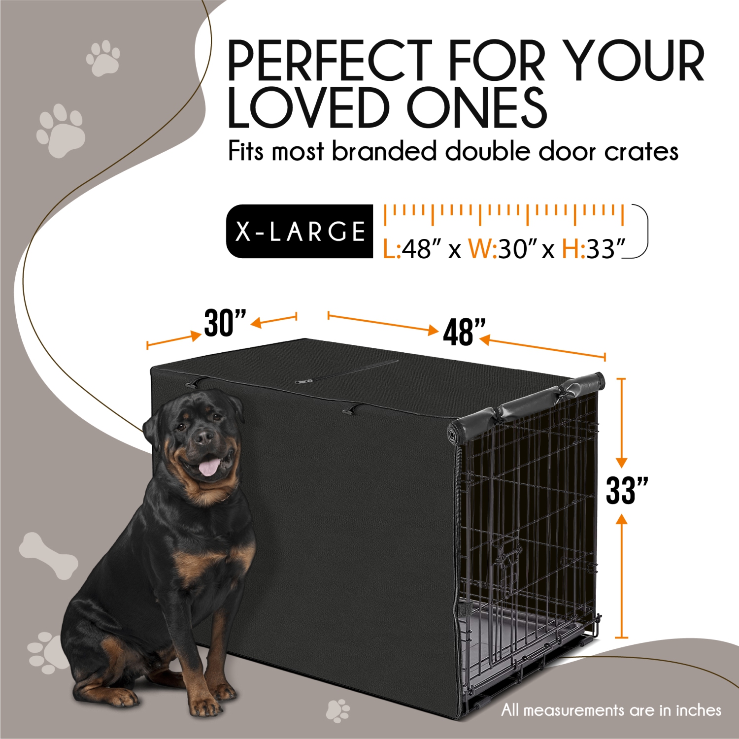 North East Harbor Dog Crate Cover, Waterproof Crate Cover Outdoor Indoor, Universal Fit Wire Crate Cover, Breathable Privacy Kennel Cover