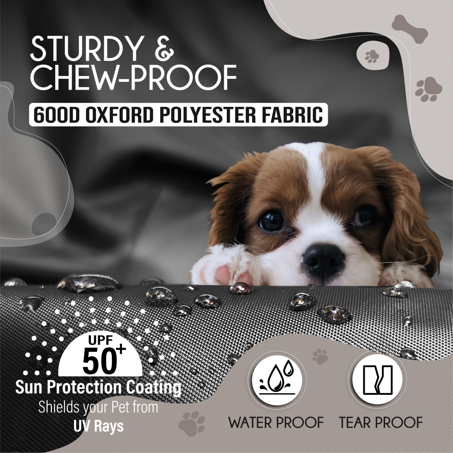 North East Harbor Dog Crate Cover, Waterproof Crate Cover Outdoor Indoor, Universal Fit Wire Crate Cover, Breathable Privacy Kennel Cover