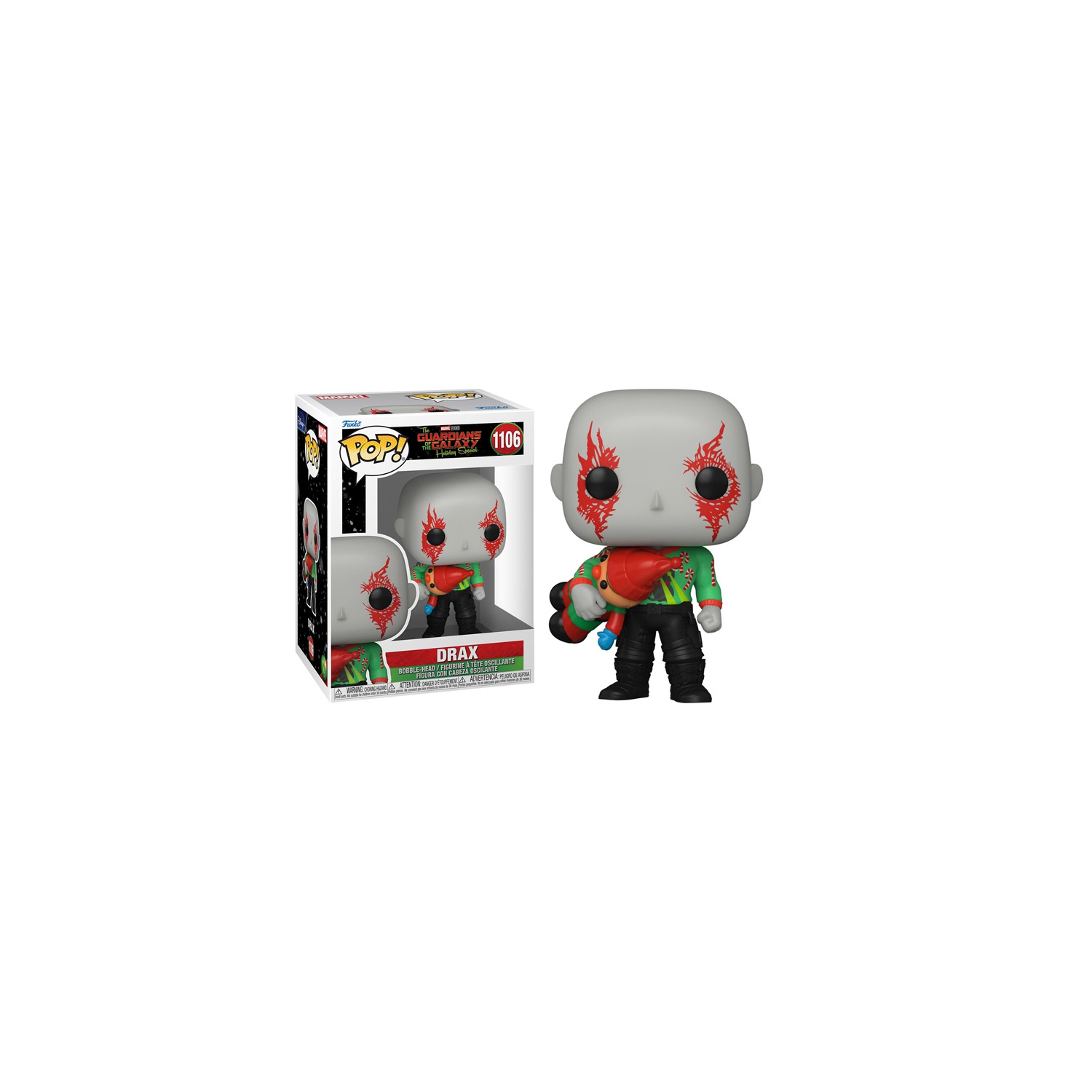 Funko Pop! Marvel Guardians of the Galaxy Holiday Vinyl Bobble-Head Drax #1106
