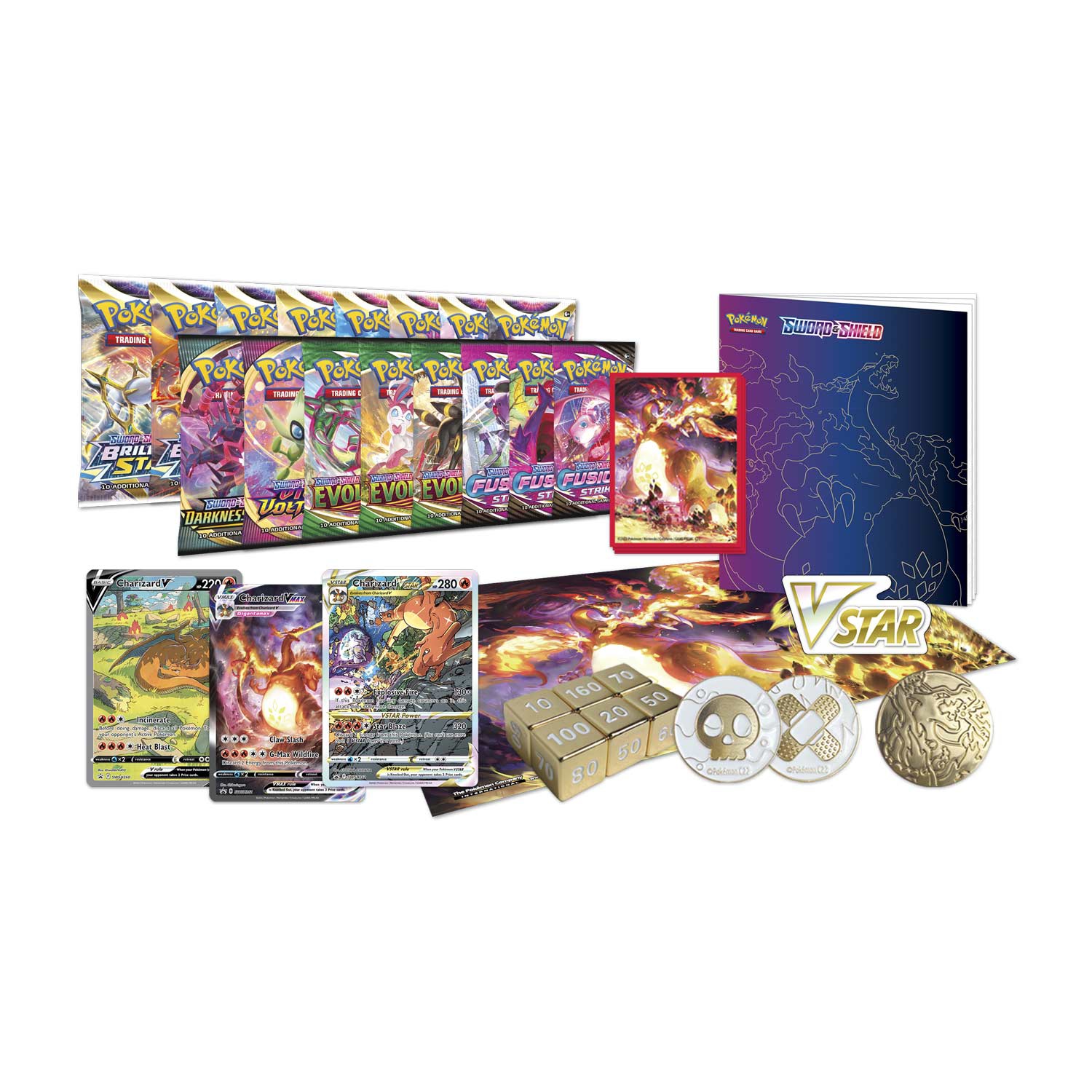 Jeu de cartes Pokémon USA : Sword & Shield Ultra Premium Charizard Collection One par client