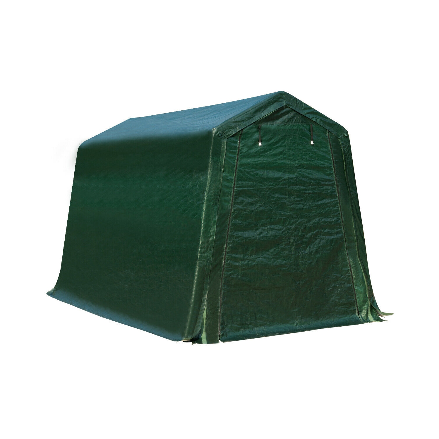 Gymax 7'x12' Patio Tent Carport Storage Shelter Shed Car Canopy Heavy Duty Green