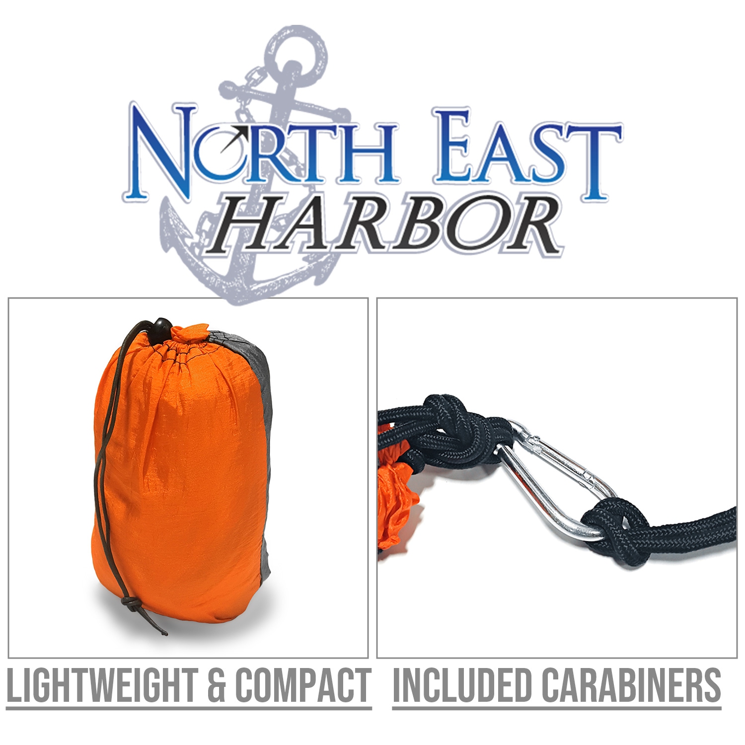 Hammock, Portable 2 Person Camping Hammock, Portable Hammock for Two with Carabiners and Pre-Attached Bag, Two Person Hammock Camping Fun, Great