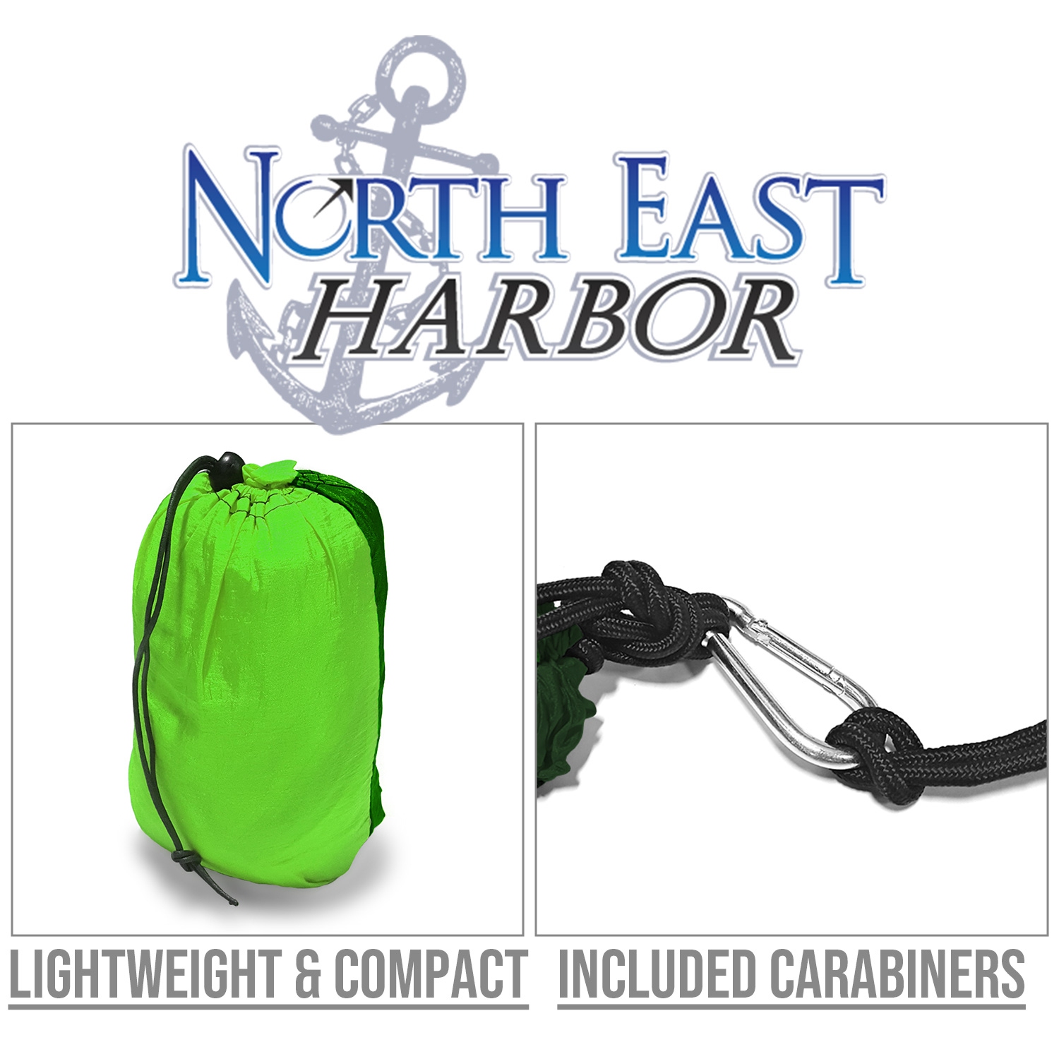 Hammock, Portable 2 Person Camping Hammock, Portable Hammock for Two with Carabiners and Pre-Attached Bag, Two Person Hammock Camping Fun, Great