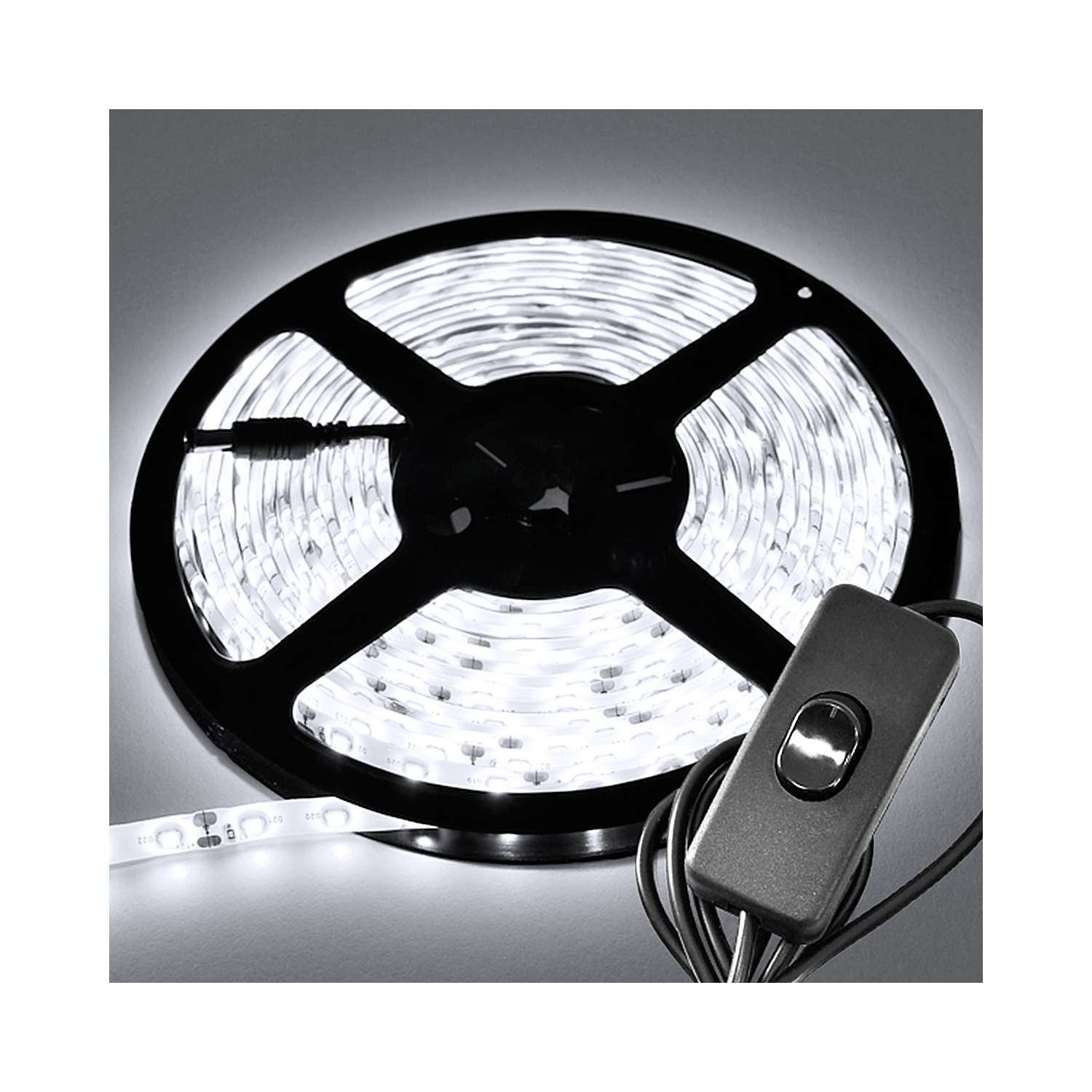 2' Feet Cool White 36 LEDs Light SMD3528 On/Off Switch Control Kit 110V Plug - LED Strip Lighting Reading Strip Night Lamp Bulb Accent Waterproof