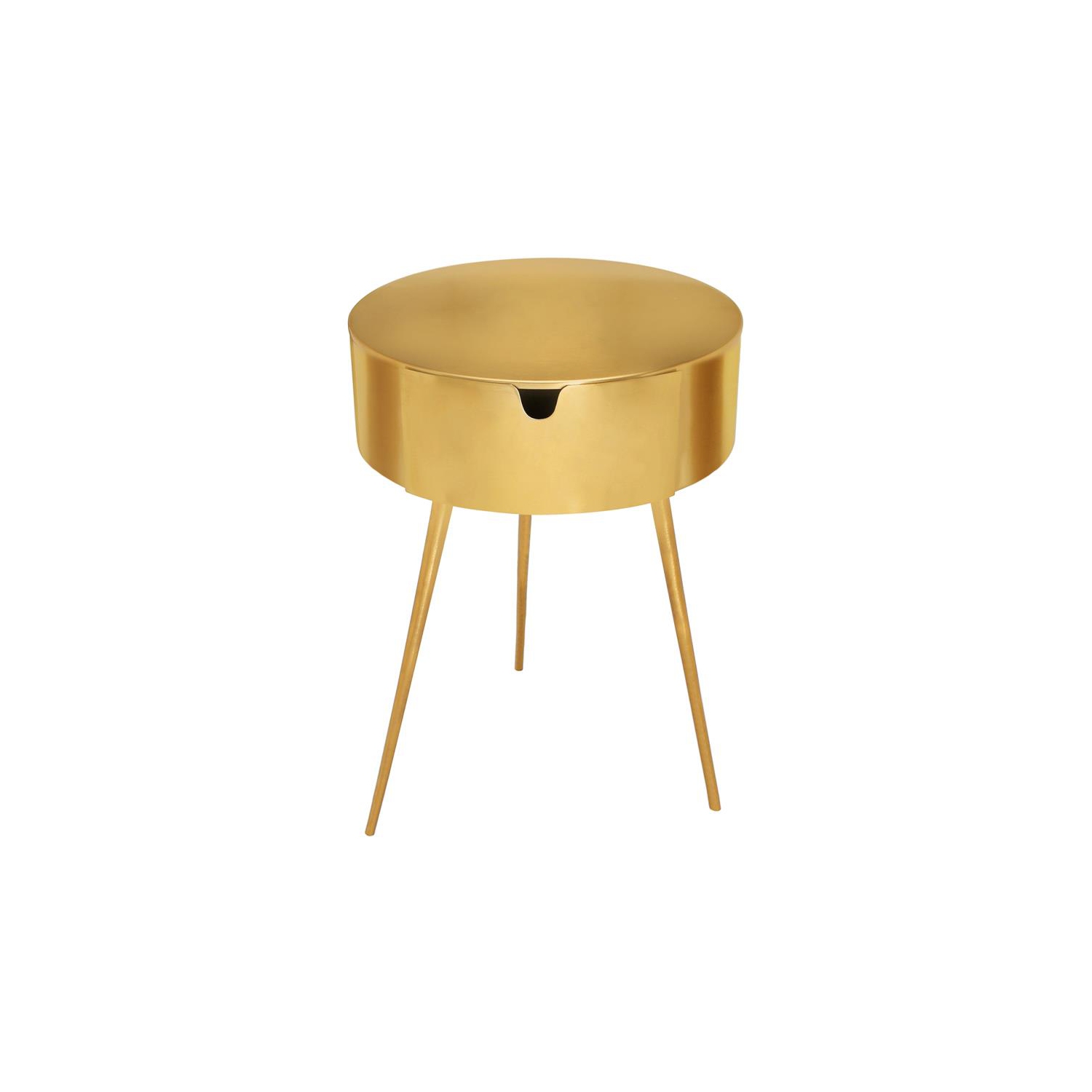 Table de chevet en métal doré Bali de Meridian Furniture