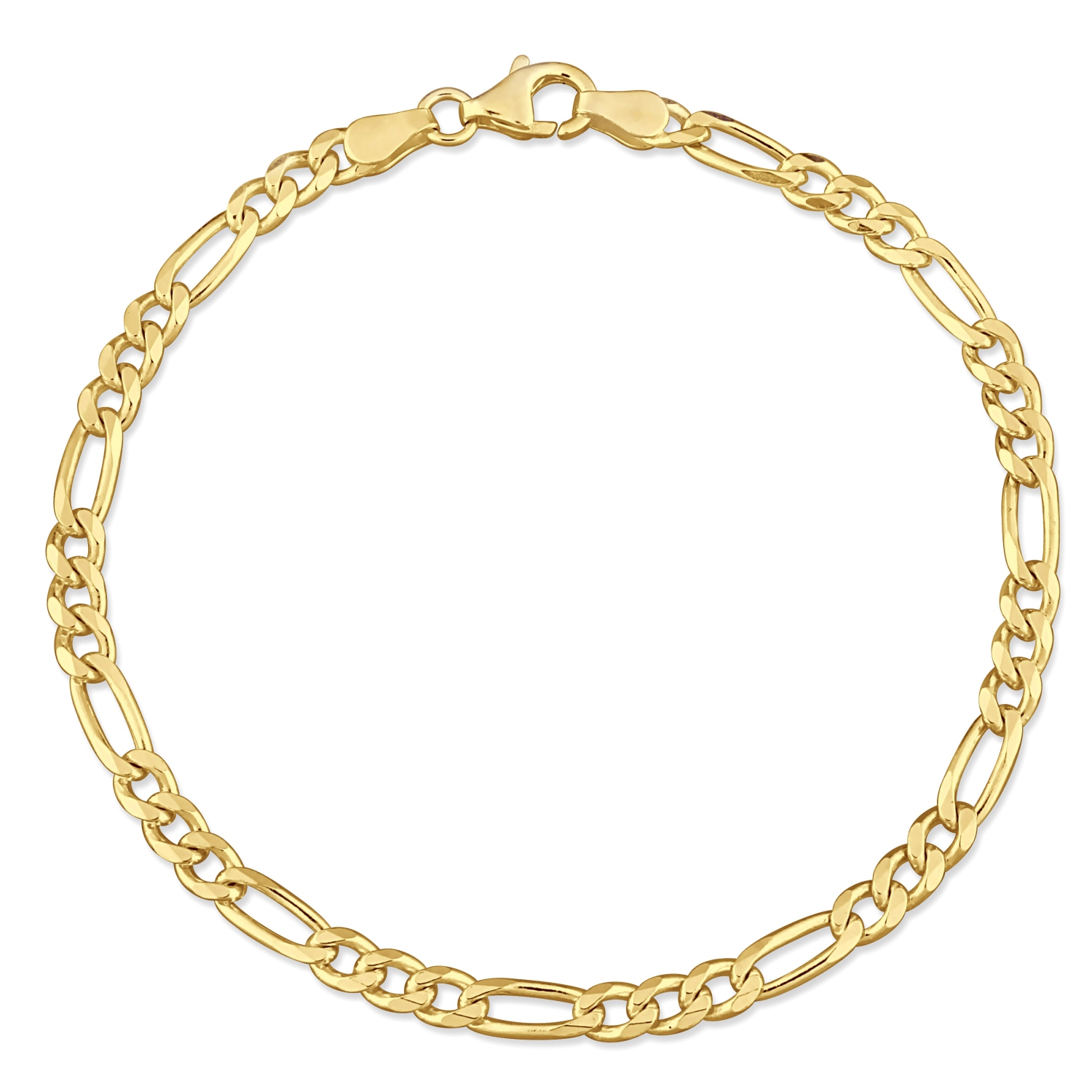 Bracelet Chaîne Figaro en Argent Jaune