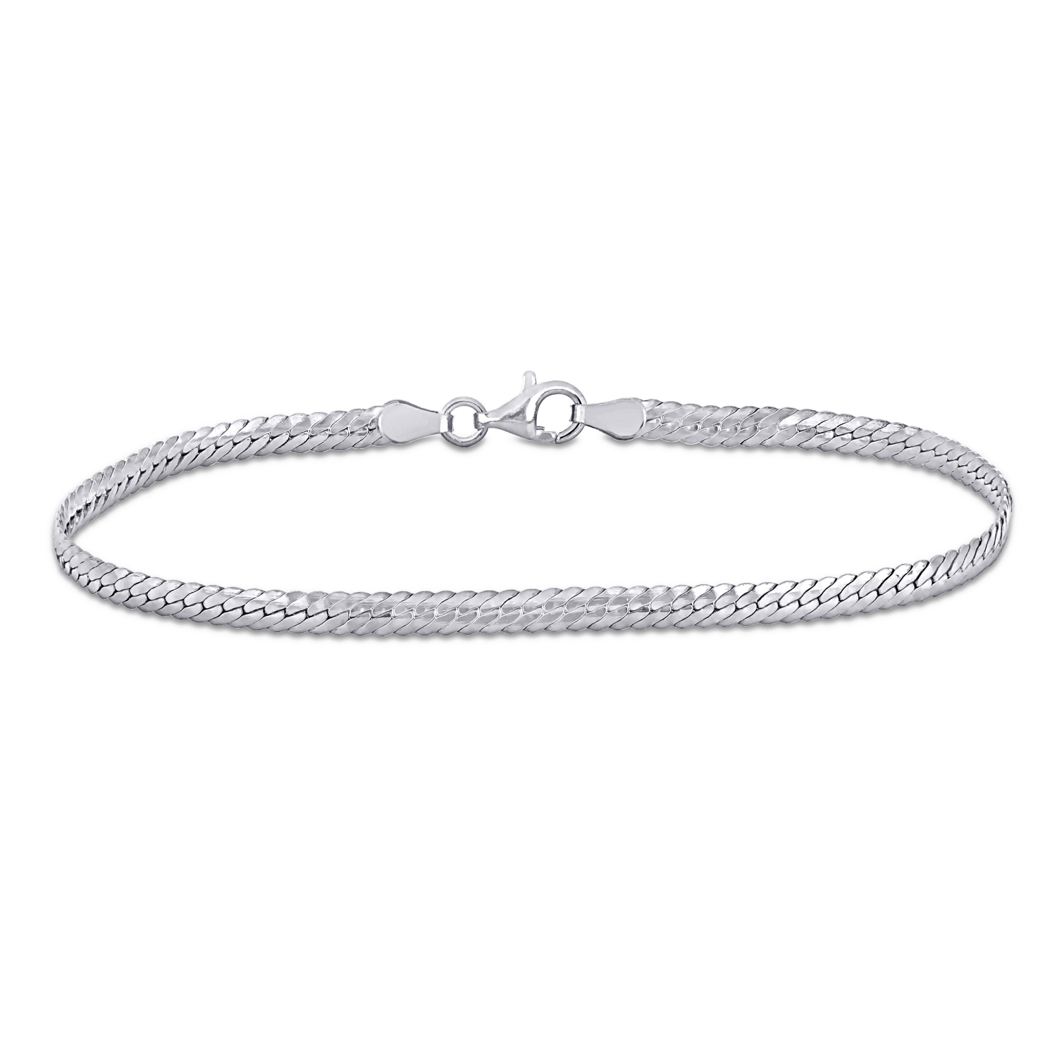 Bracelet Chaîne à chevrons en Argent