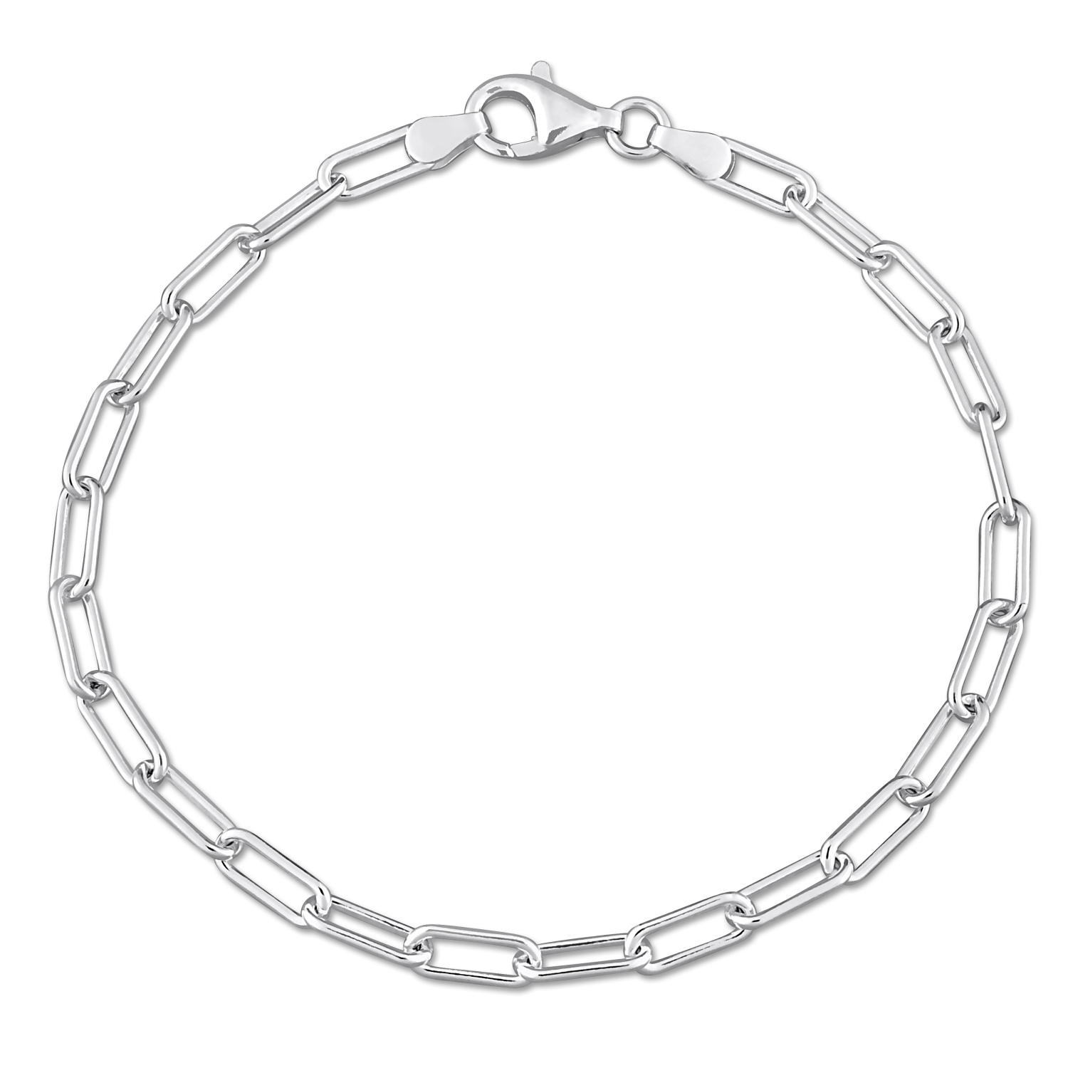 Bracelet Chaîne Trombone Argent