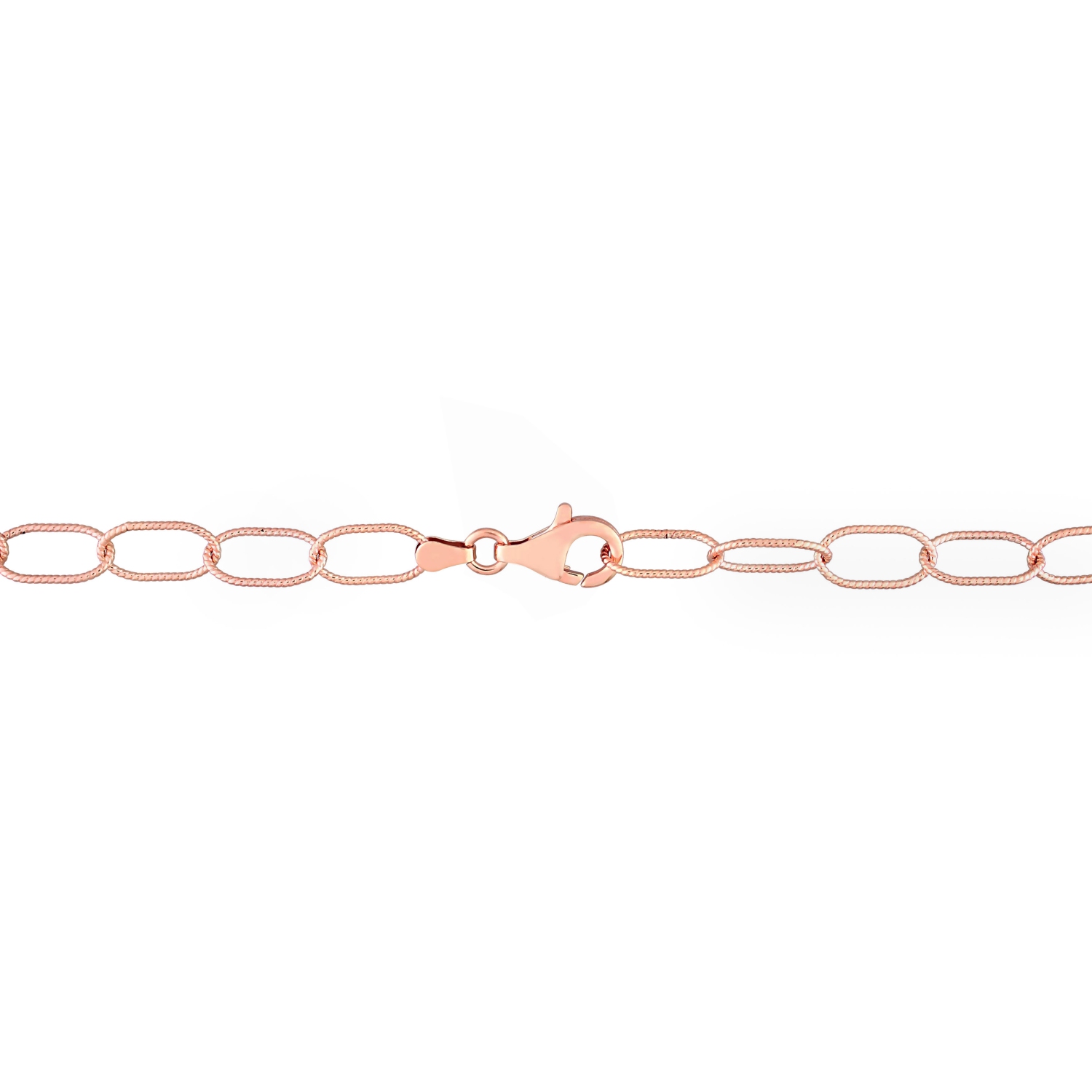 Bracelet Chaîne Rolo Argent Rose
