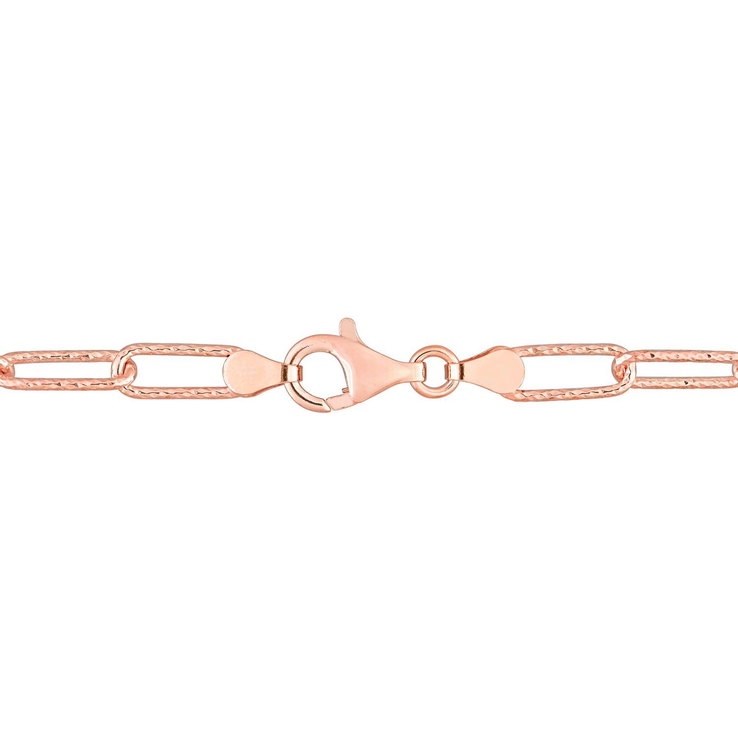 Bracelet Chaîne en trombone Fantaisie Argent Rose