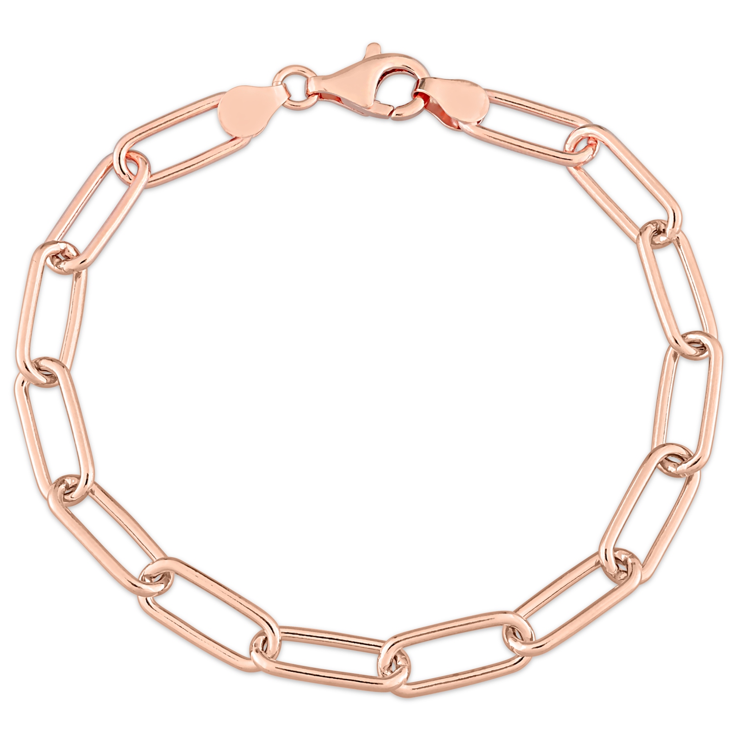Bracelet Chaîne de trombone Argent Rose