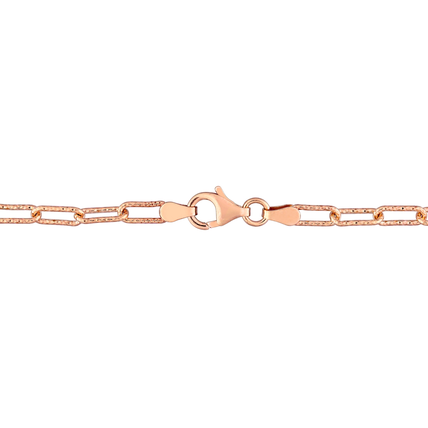 Bracelet fantaisie à chaîne en papier rose et argent d’Amour