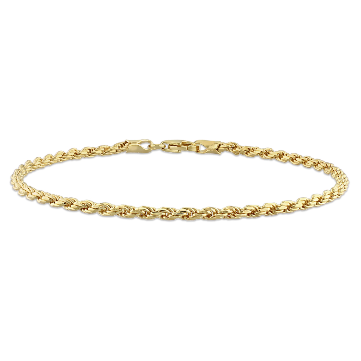 Bracelet Chaîne de corde Argent Jaune