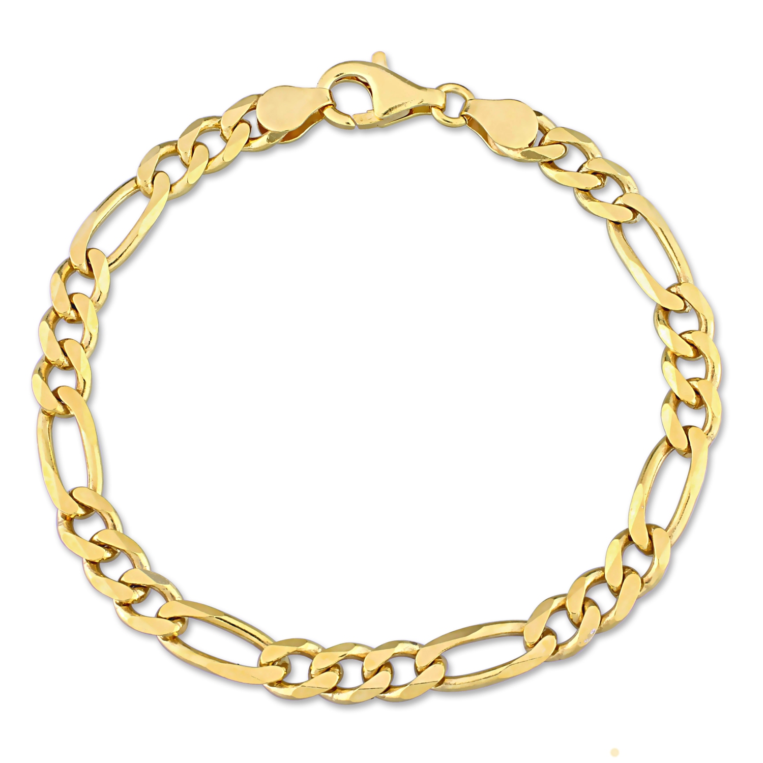 Bracelet Chaîne Figaro en Argent Jaune