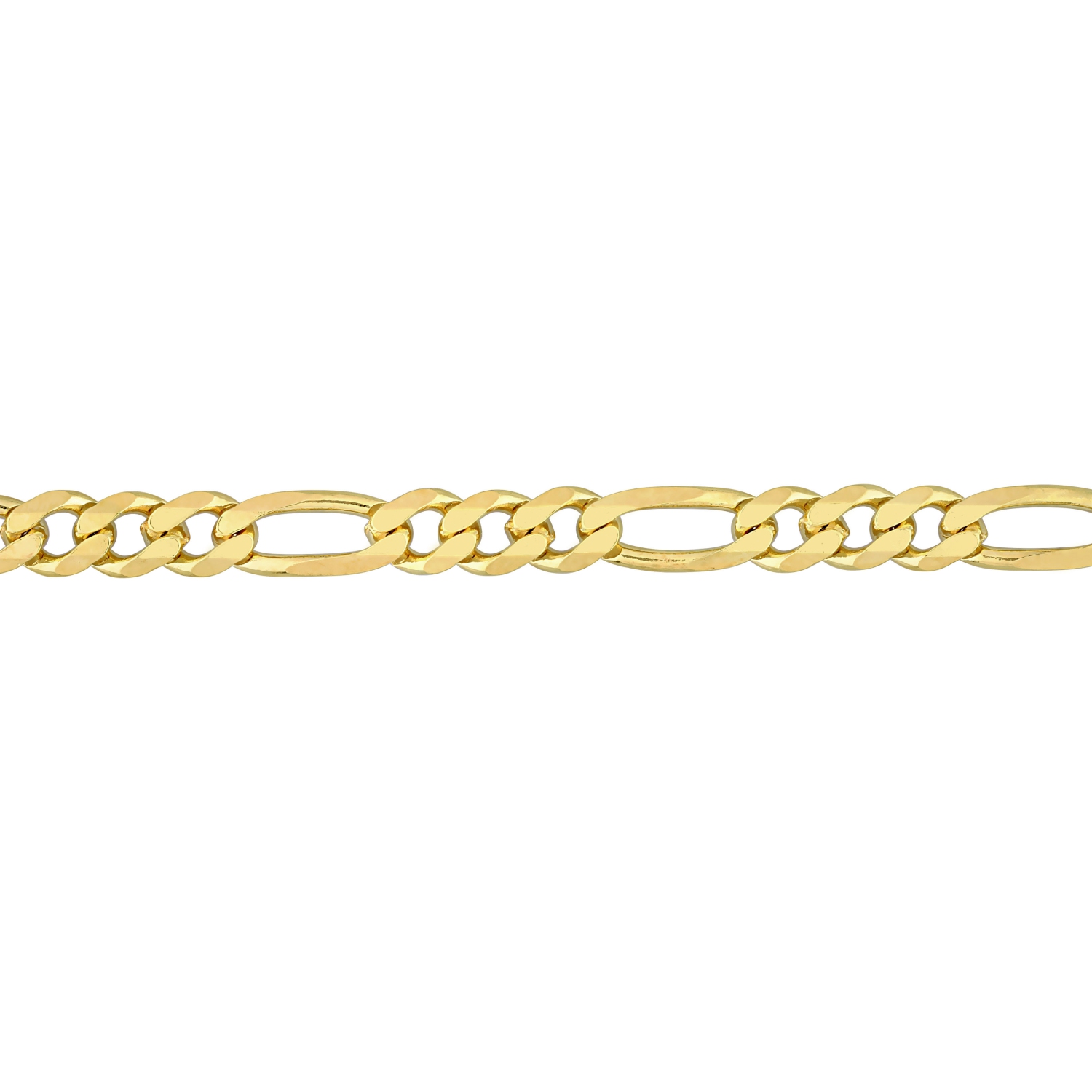 Bracelet Chaîne Figaro en Argent Jaune
