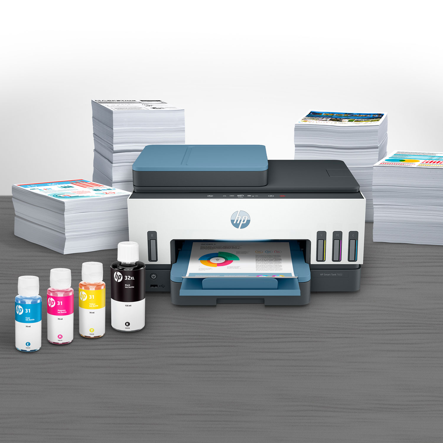 HP Smart Tank 7602 Wireless All-In-One Supertank Inkjet Printer - Up to 2 Years of Ink Included*