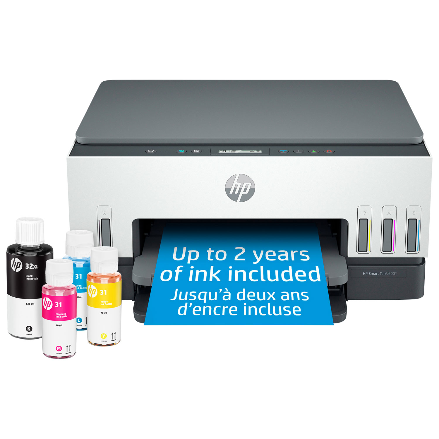 HP Smart Tank 6001 Wireless All-In-One Supertank Inkjet Printer - Up to 2 Years of Ink Included*