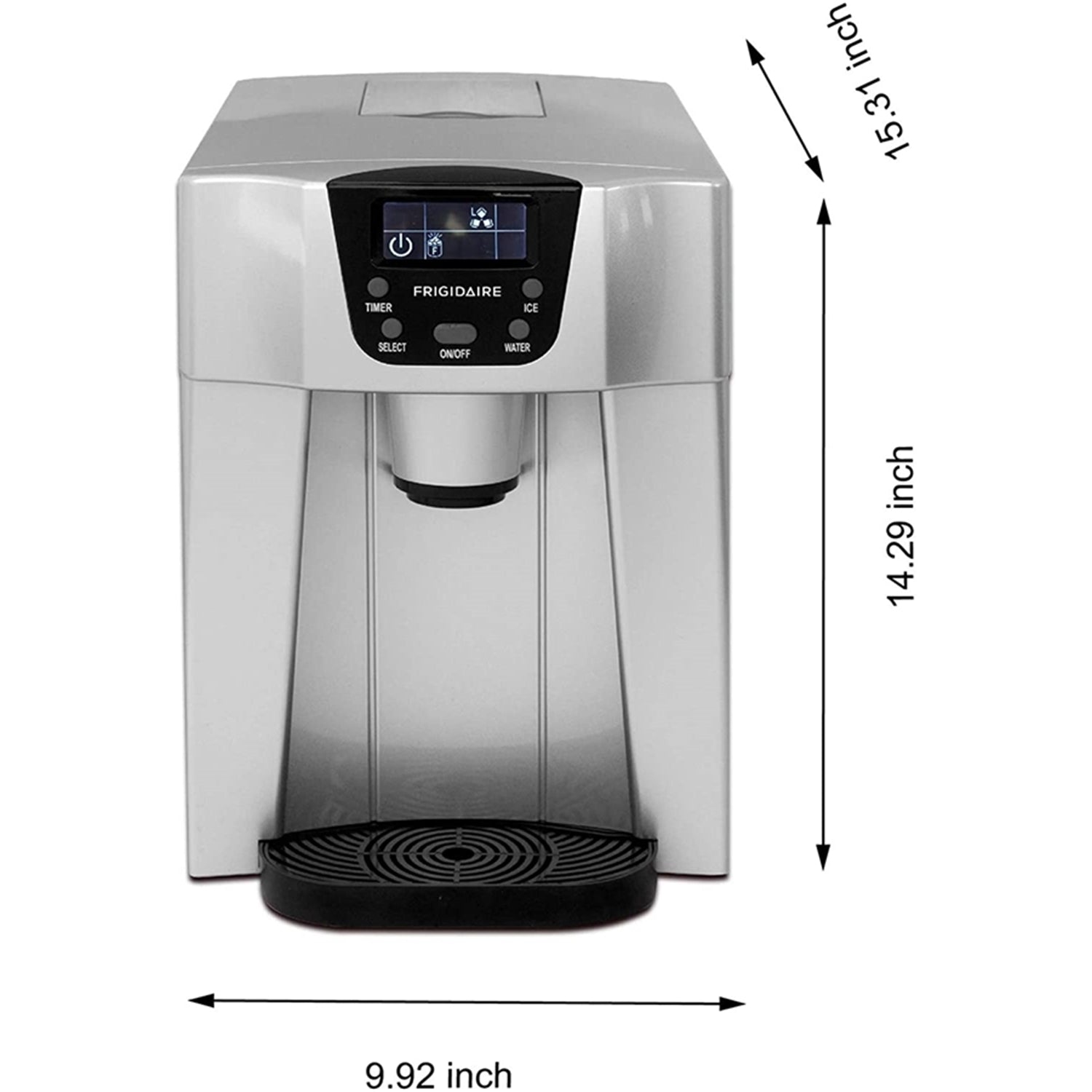 Machine à glaçons Frigidaire compacte et distributeur d'eau - Argent