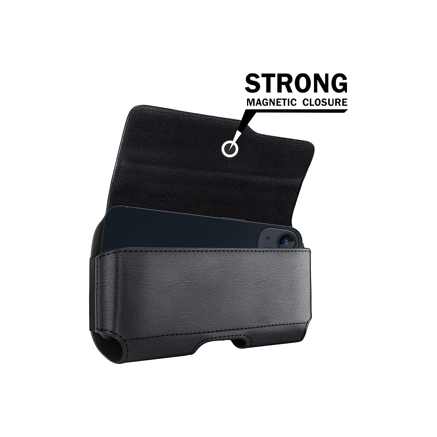 SaharaCase - Holster Case for Apple iPhone 14/14 Pro & 13/13 Pro & iPhone 12/12 Pro - Black