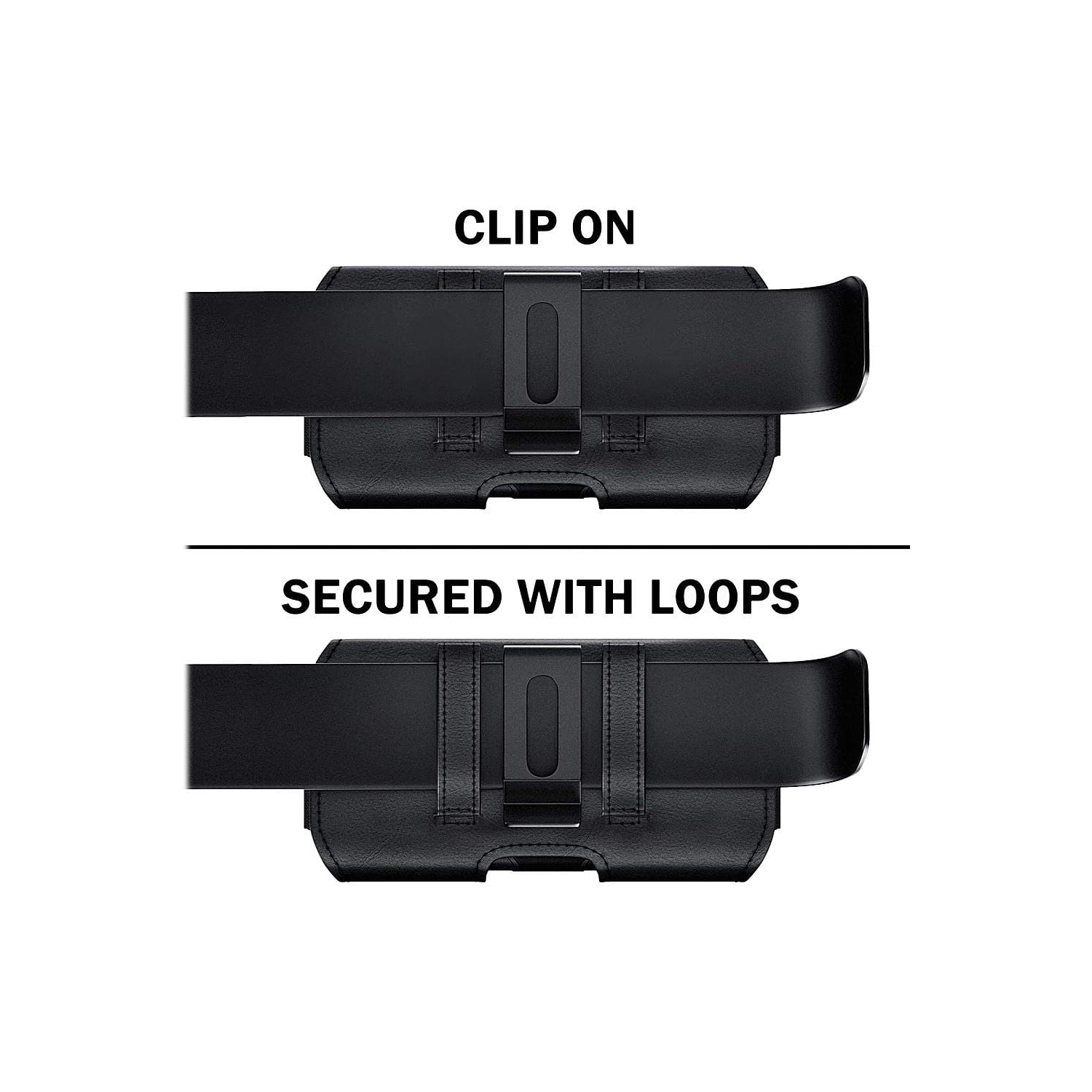 SaharaCase - Holster Case for Apple iPhone 14/14 Pro & 13/13 Pro & iPhone 12/12 Pro - Black