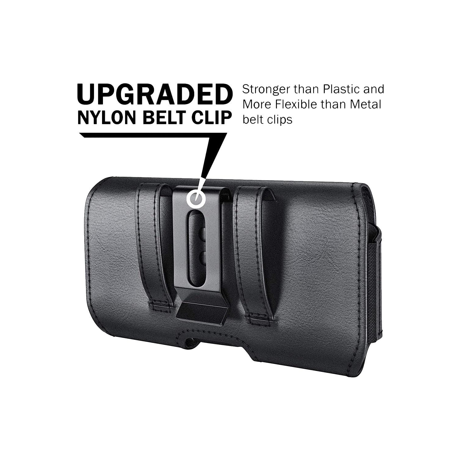 Étui SaharaCase - Étui de ceinture pour Apple iPhone 14 Pro Max, iPhone 14 plus, 13 Pro Max, iPhone 12 Pro Max - Noir