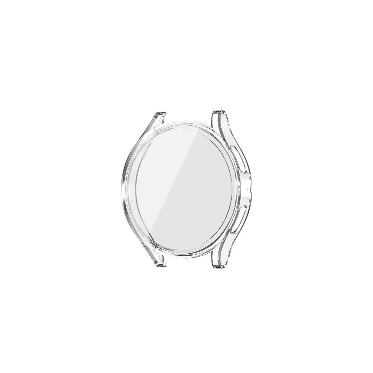 étui Housse de protection robuste avec protecteur d'écran en verre trempé pour Samsung Galaxy Watch 5, 40mm, transparent