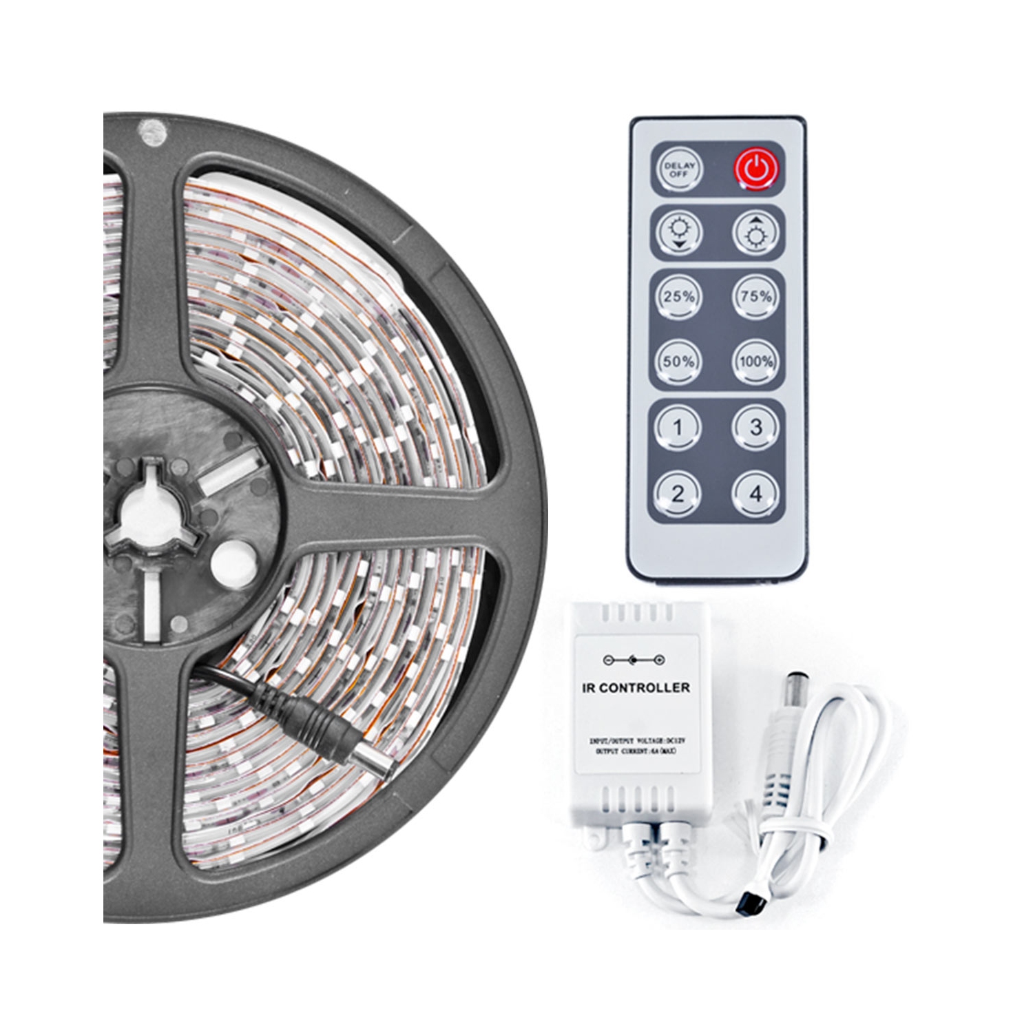 6' Feet Blue 114 LEDs Light Lighting Remote Control Dimmer Kit SMD3528 110V Plug - LED Strip Lighting Reading Strip Night Lamp Bulb Accent Waterproof