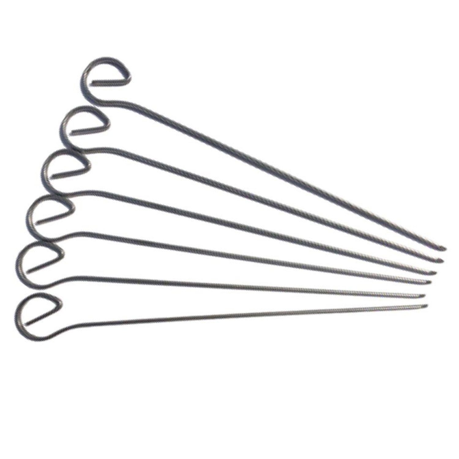 6pcs Stainless Steel BBQ Grilling Skewers Reusable Skewer Sticks for BBQ, Cocktail, Shish Kabob, Party Essentials,21cm