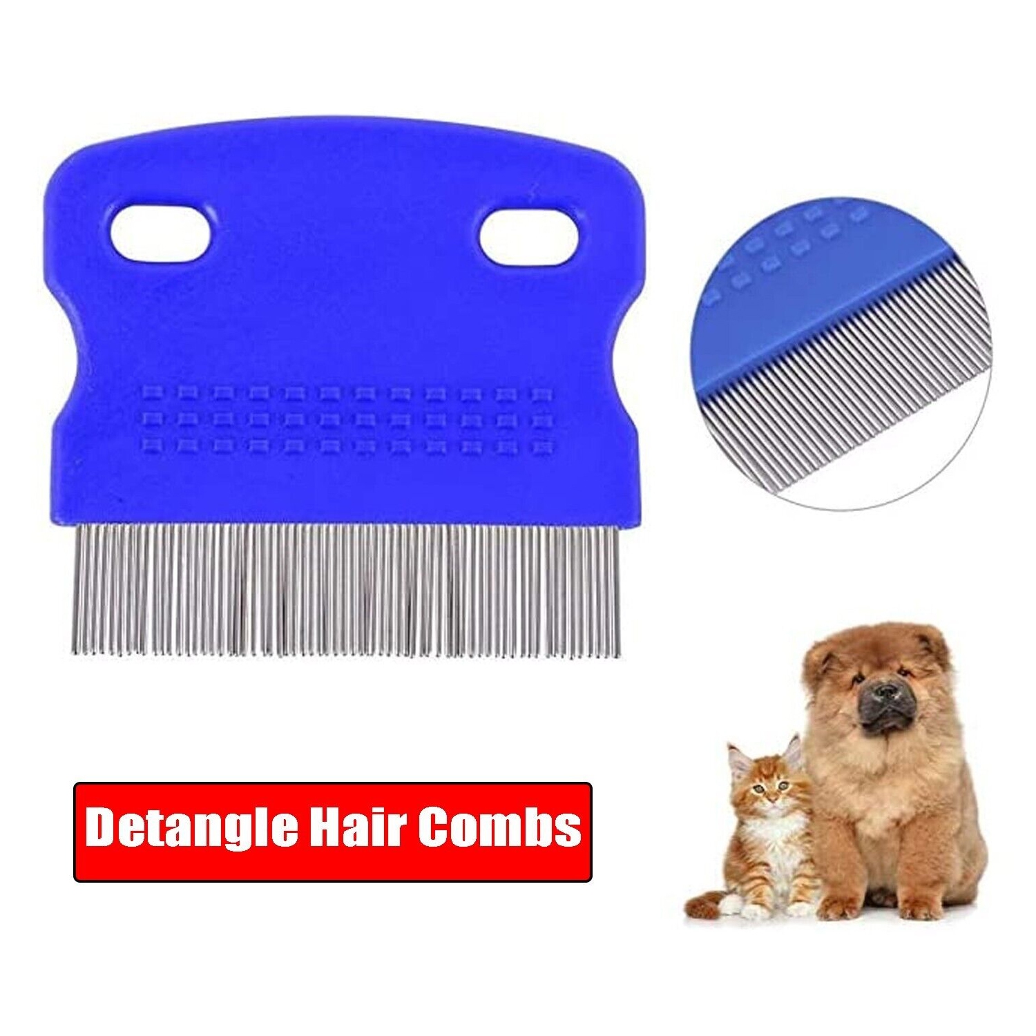 Brosse multifonction en acier inoxydable pour animaux de compagnie enlever le peigne à puces pour animaux de compagnie chien peigne de toilettage