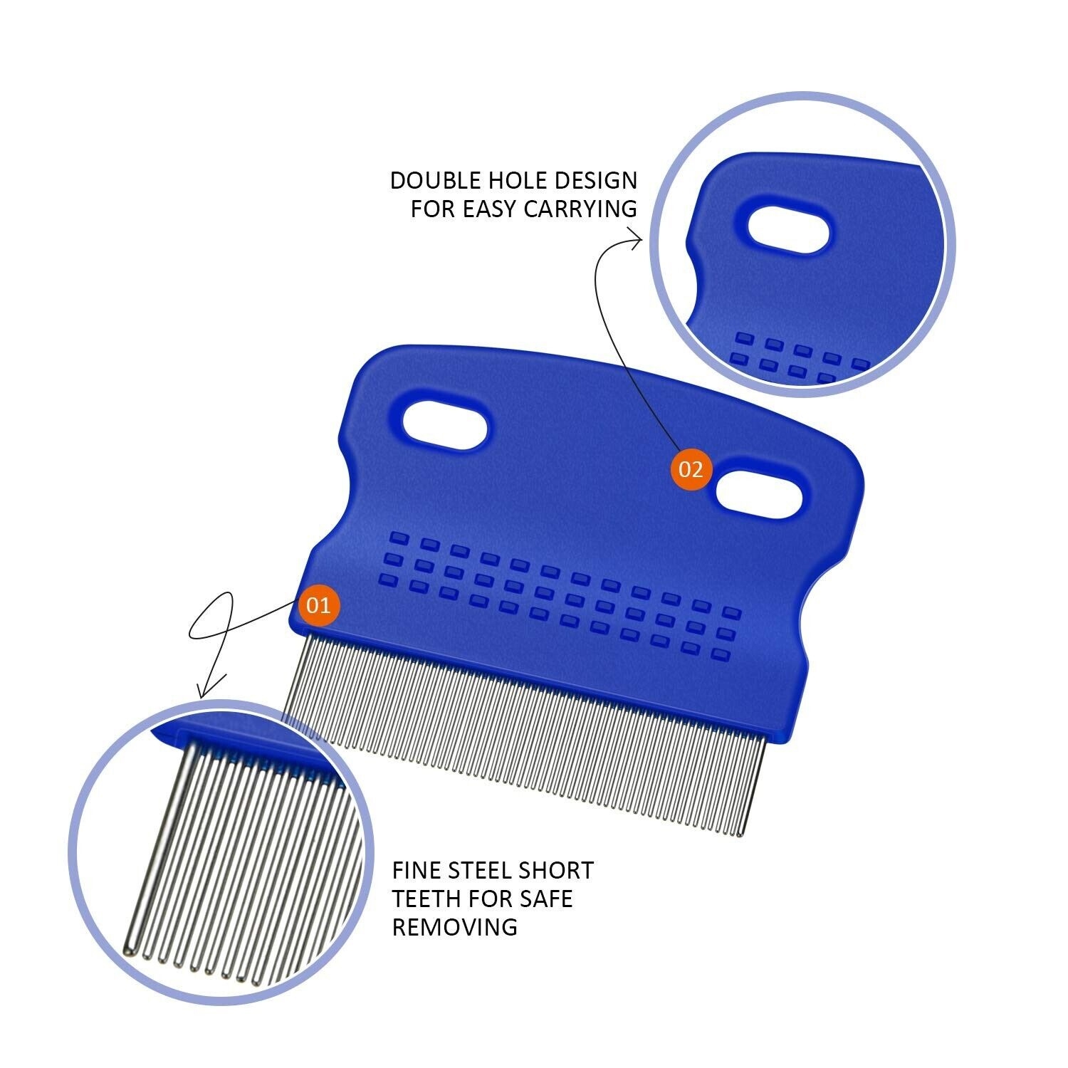Brosse multifonction en acier inoxydable pour animaux de compagnie enlever le peigne à puces pour animaux de compagnie chien peigne de toilettage