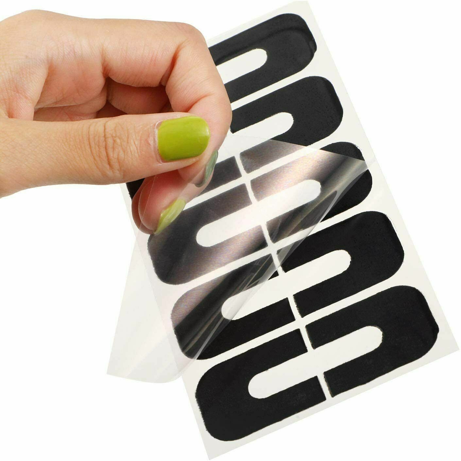 ISTAR 10pcs U-shape Nail Protector Stickers Portable Spill-resistant Peel Off Tape Painting Finger Nail Form Cover Guide Sticker
