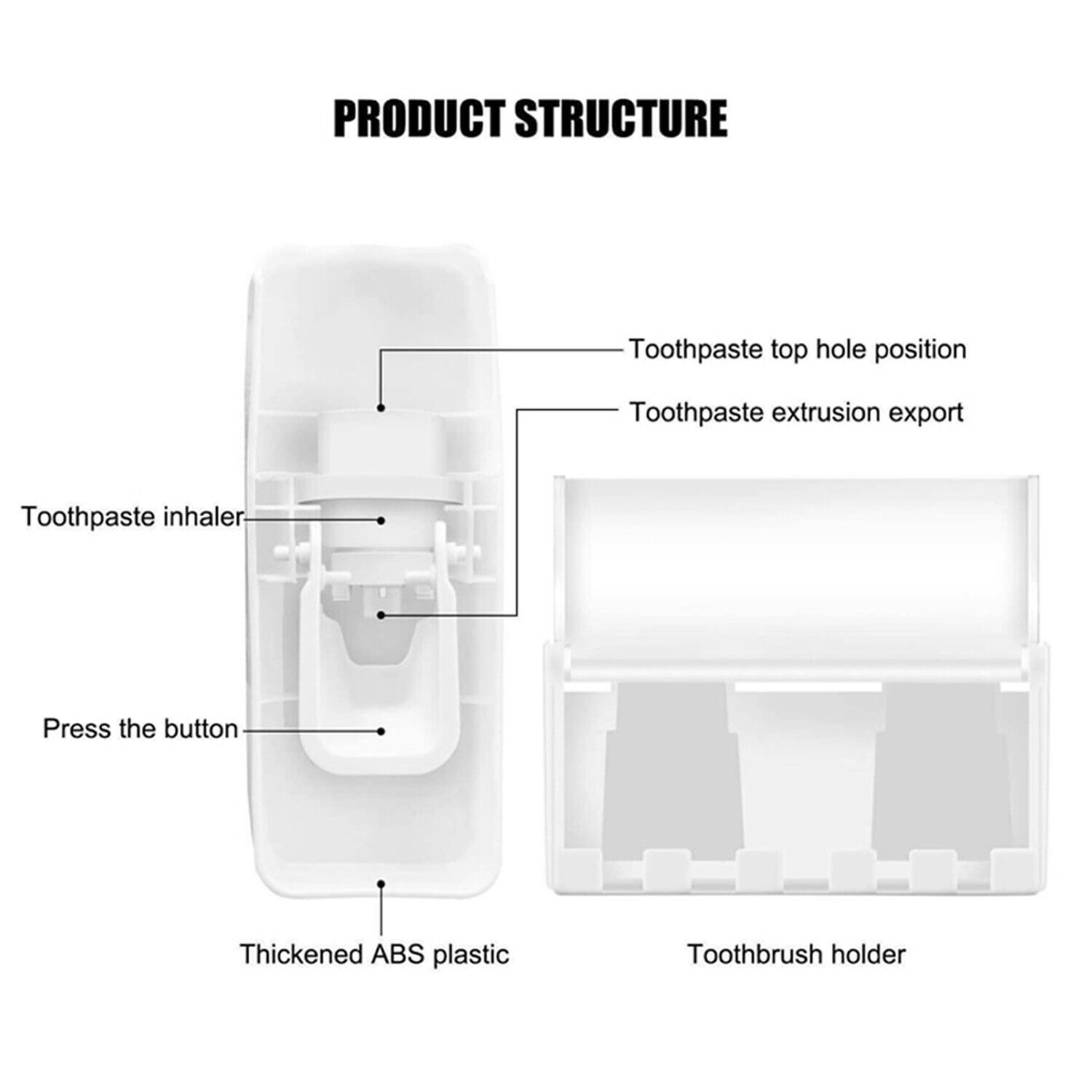 Touch Me - Automatic Toothpaste Dispenser Toothbrush Holder