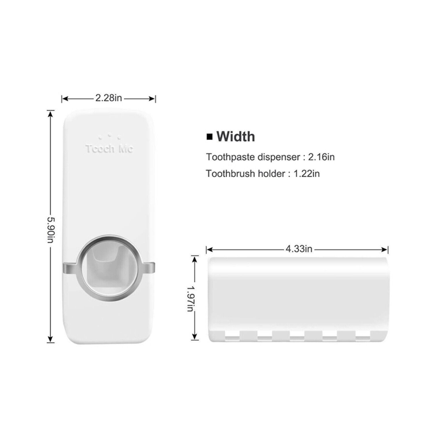 Touch Me - Automatic Toothpaste Dispenser Toothbrush Holder